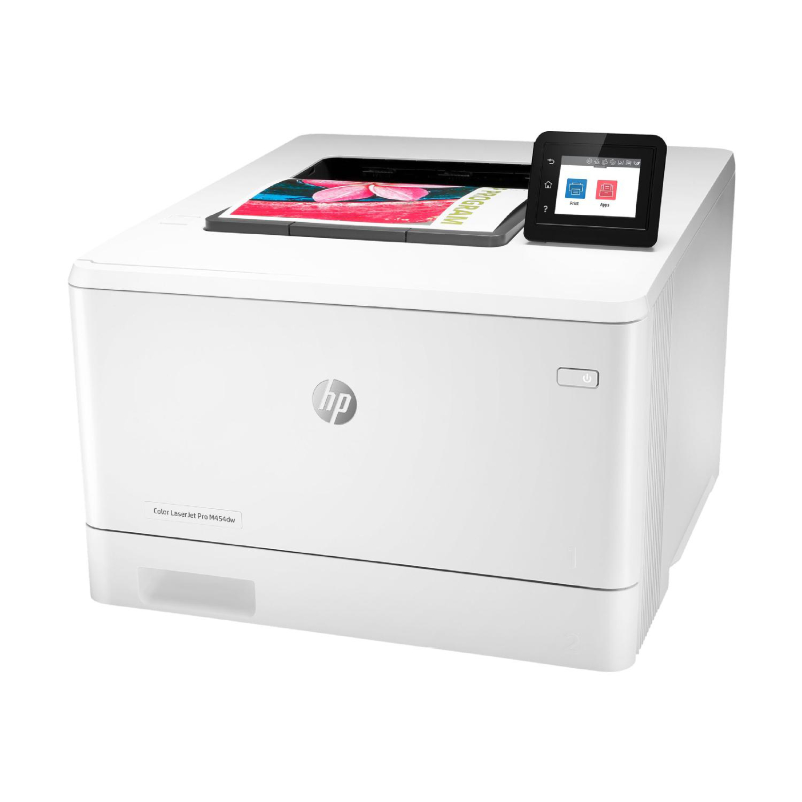 HP LaserJet Pro M454 M454dw Desktop Laser Printer - Color - 28 ppm Mono / 28 ppm Color - 38400 x 600 dpi Print - Automatic Duplex Print - 300 Sheets Input - Ethernet - Wireless LAN - Apple AirPrint, Google Cloud Print, HP ePrint, Mopria, Wi-Fi Direct - 50000 Pages Duty Cycle - Plain Paper Print - Gigabit Ethernet - USB