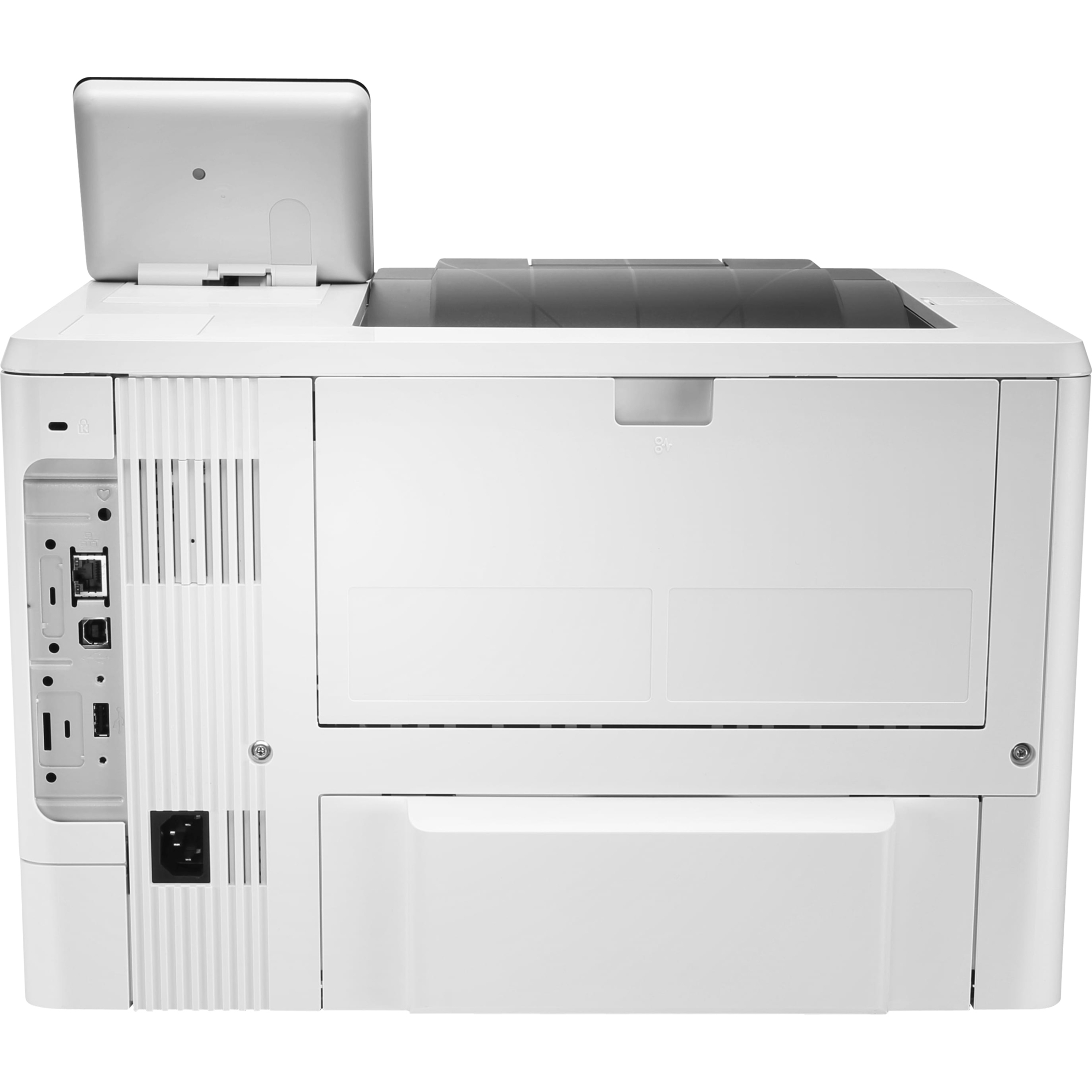 HP LaserJet Enterprise M507 M507dng Desktop Laser Printer - Monochrome - 45 ppm Mono - 1200 x 1200 dpi Print - Automatic Duplex Print - 650 Sheets Input - Ethernet - 150000 Pages Duty Cycle - Plain Paper Print - Gigabit Ethernet - USB — rear