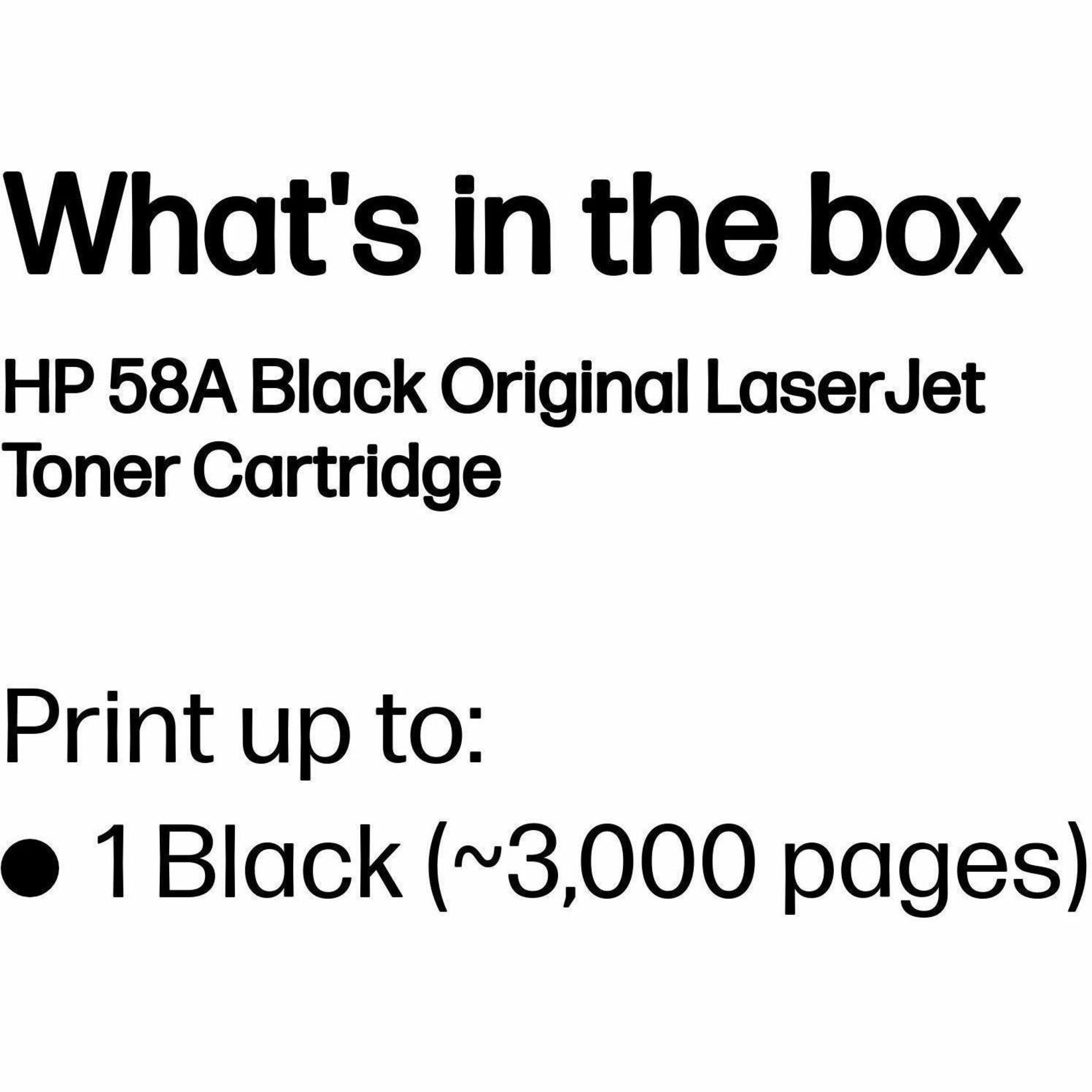 HP 58A (CF258A) Original Standard Yield Laser Toner Cartridge - Black - 1 Each - 3000 Pages — alternate image22