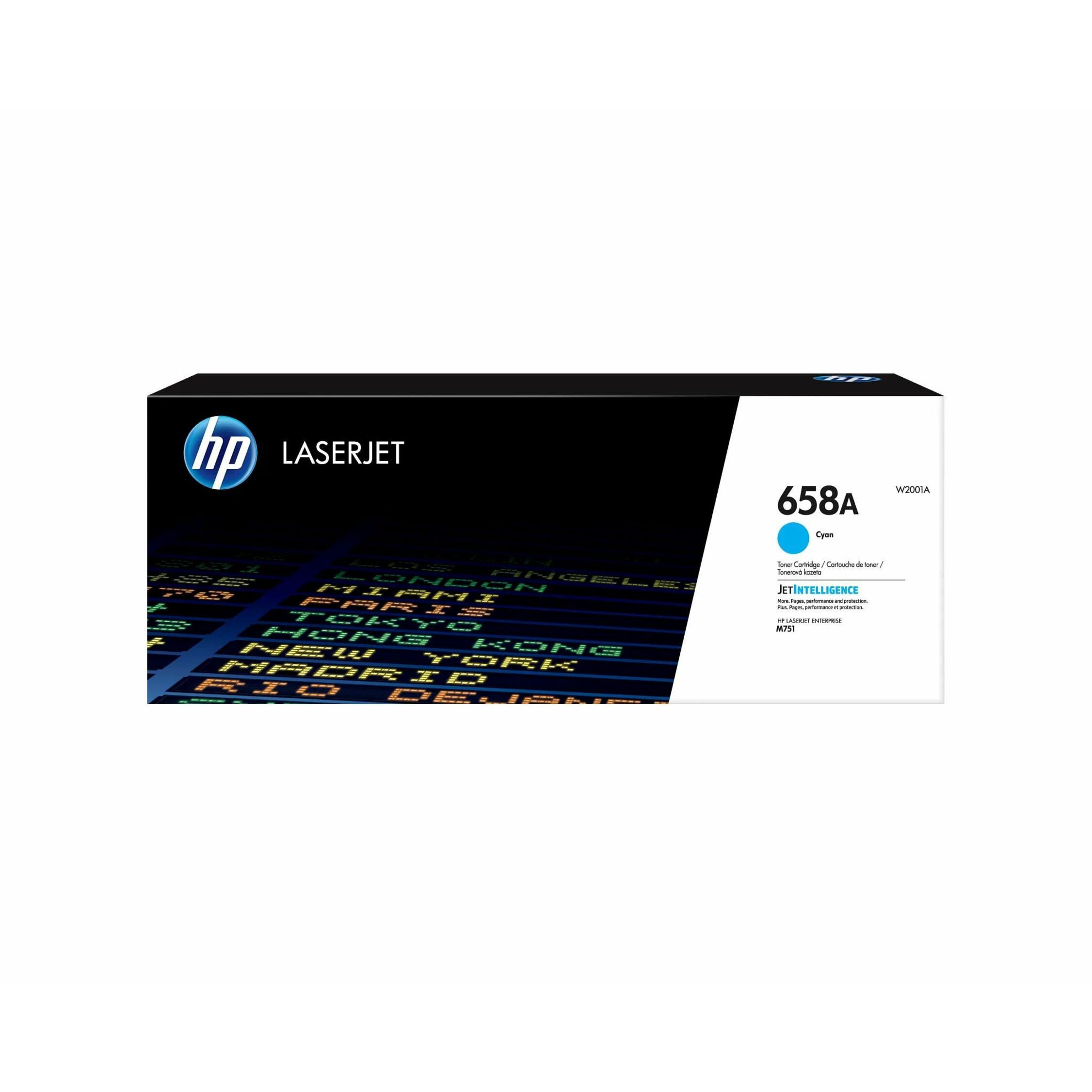 HP 658A (W2001A) Original Standard Yield Laser Toner Cartridge - Cyan - 1 Each - 6000 Pages