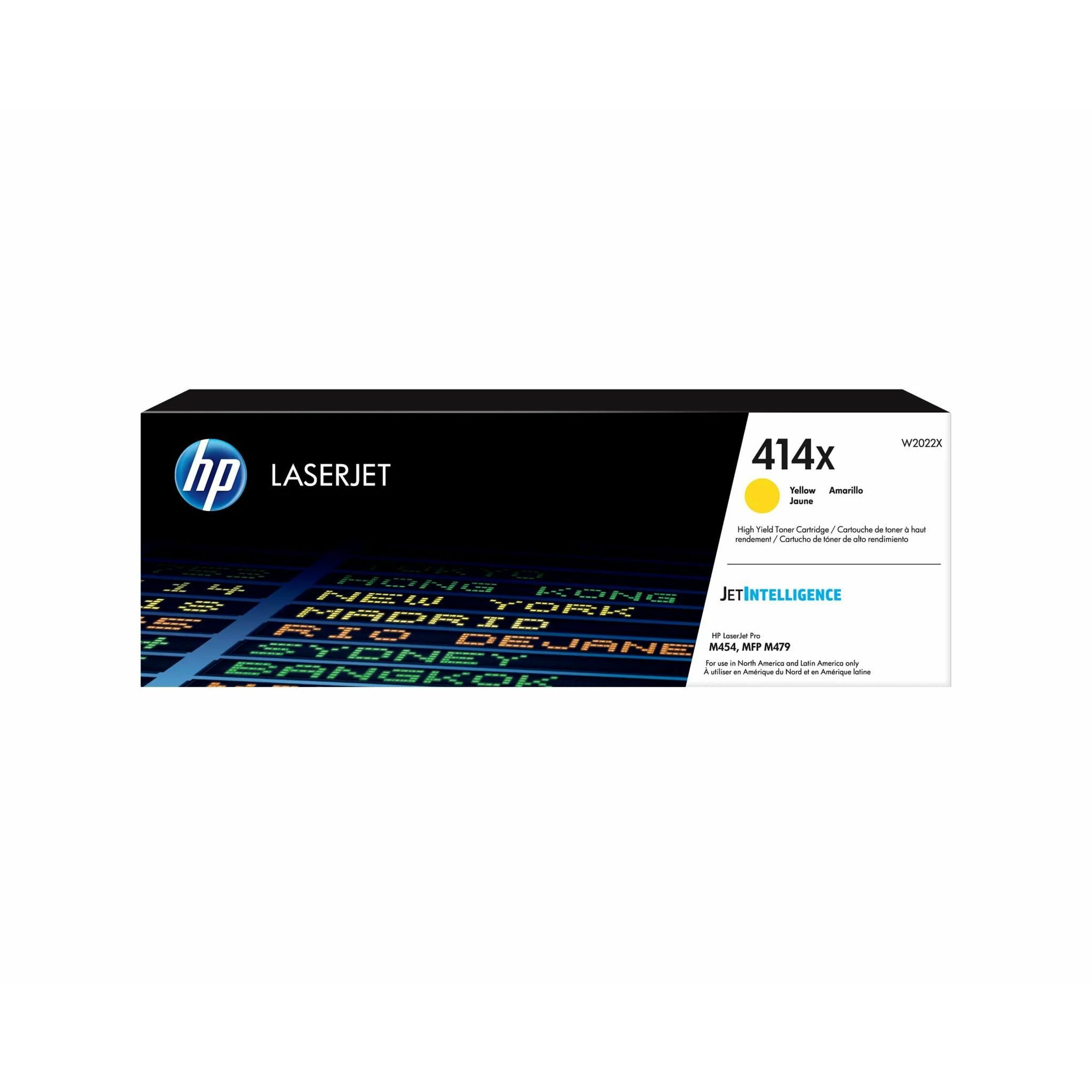 HP 414X (W2022X) Original High Yield Laser Toner Cartridge - Yellow - 1 Each - 6000 Pages