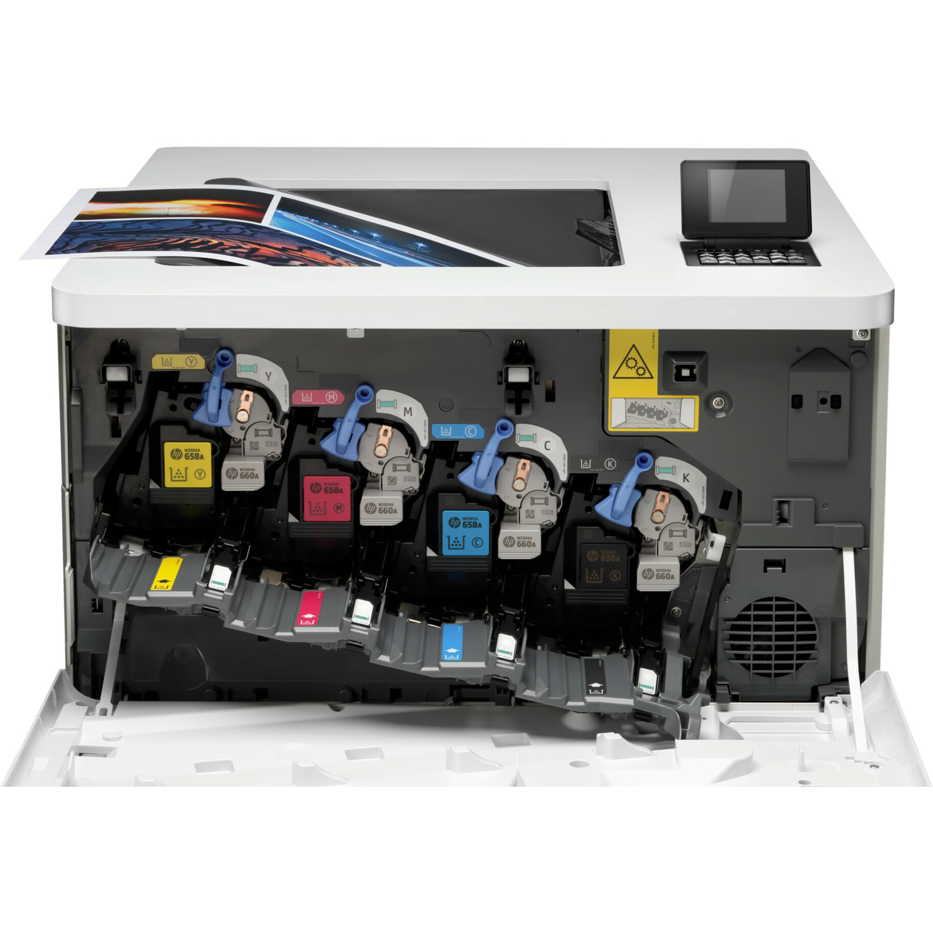 HP LaserJet Enterprise M751 M751dn Desktop Laser Printer - Color - 40 ppm Mono / 40 ppm Color - 1200 x 1200 dpi Print - Automatic Duplex Print - 650 Sheets Input - Ethernet - 150000 Pages Duty Cycle - Plain Paper Print - Gigabit Ethernet - USB — alternate image3