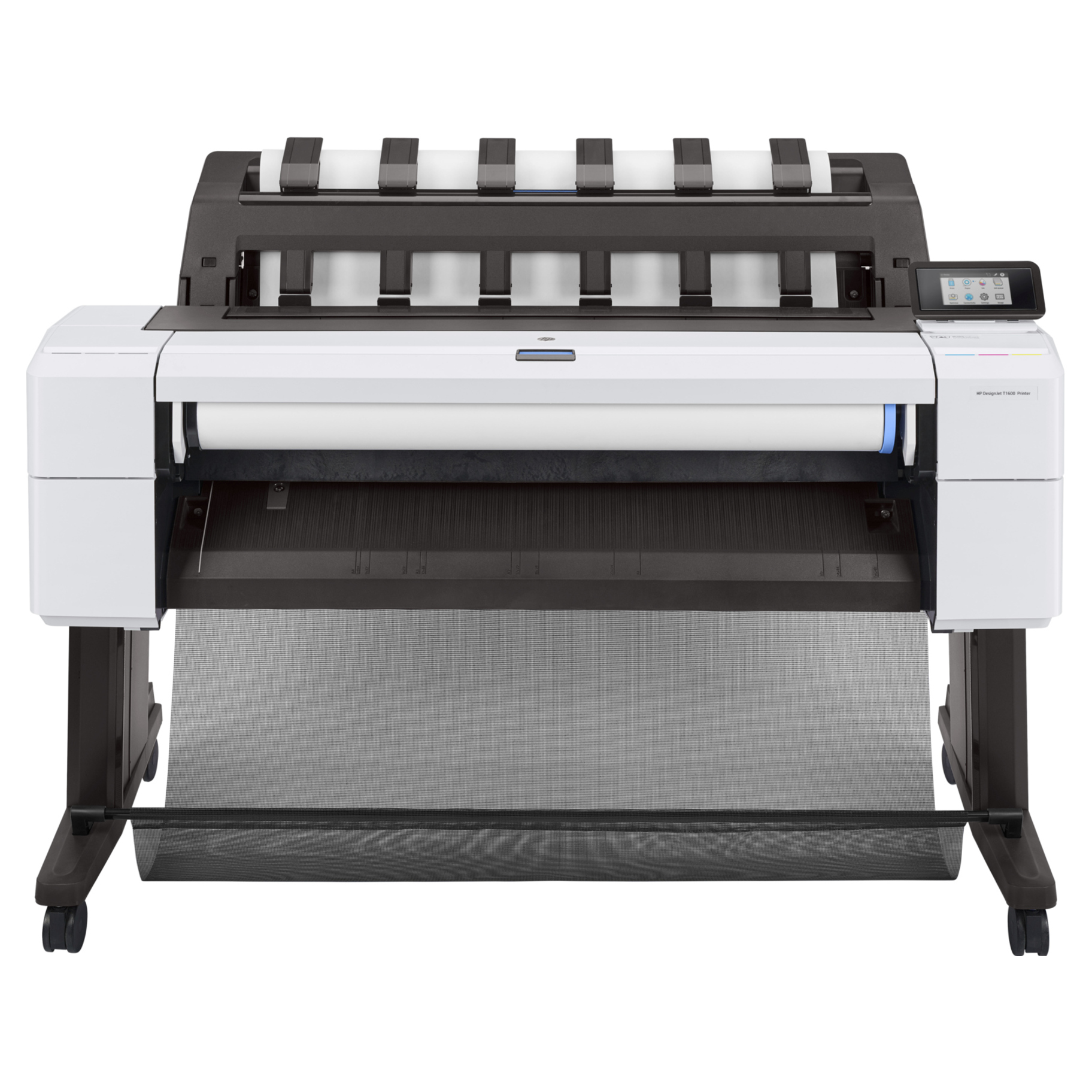HP Designjet T1600 PostScript Inkjet Large Format Printer - 36" Print Width - Color - 5 Color(s) - 19.3 Second Color Speed - 2400 x 1200 dpi - 128 GB - USB - Ethernet - Bond Paper, Coated Paper, Heavyweight Coated Paper, Super Heavyweight Plus Matte, Color Paper, Tracing Paper, Translucent Bond, Vellum, Clear Film, Matte Film, Polyester Film, ... - Floor Standing Supported