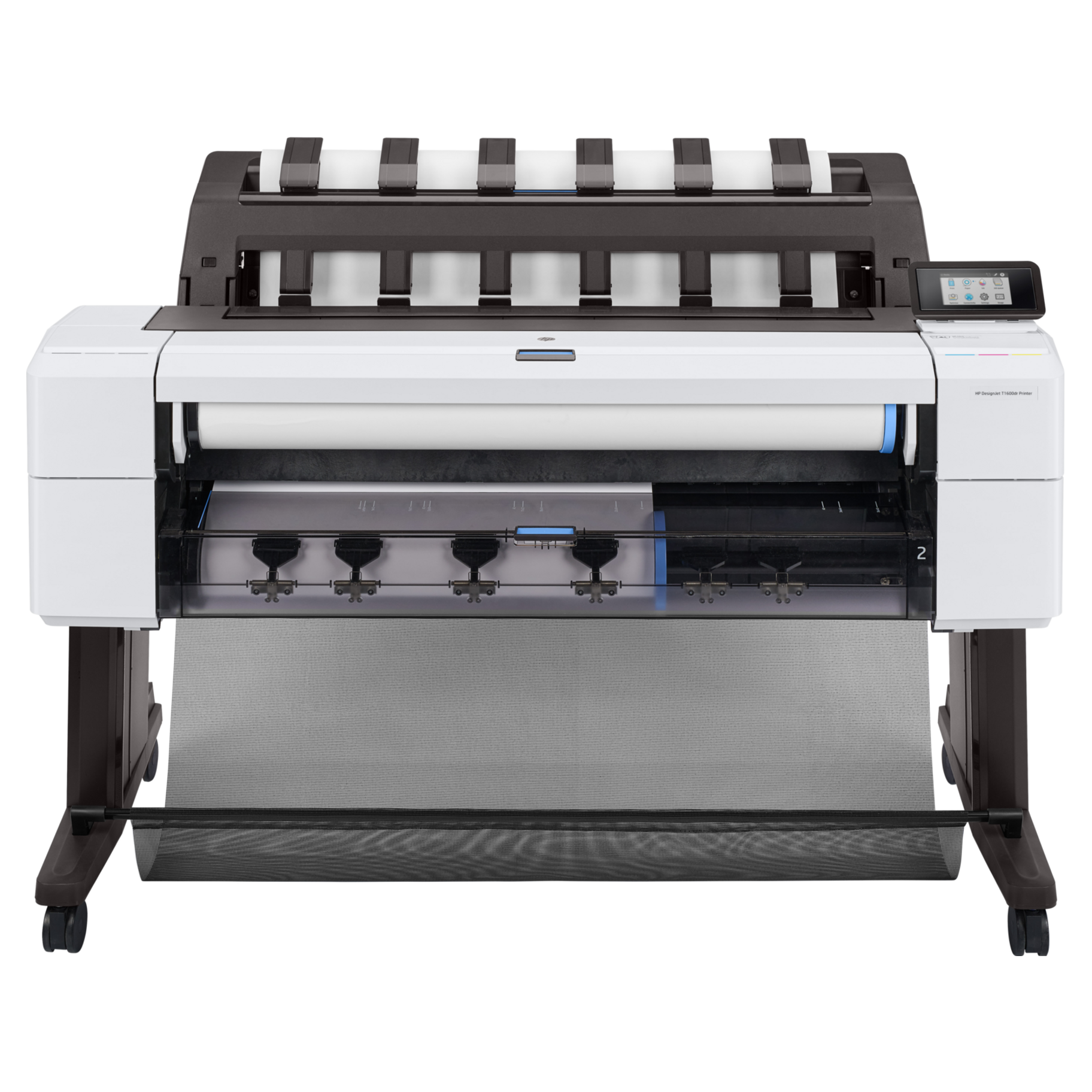 HP Designjet T1600dr PostScript Inkjet Large Format Printer - 36" Print Width - Color - TAA Compliant - 5 Color(s) - 19.3 Second Color Speed - 2400 x 1200 dpi - 128 GB - Ethernet - Roll Paper, Plain Paper, Cut Sheet, Bond Paper, Coated Paper, Heavyweight Coated Paper, Super Heavyweight Plus Matte, Color Paper, Technical Paper, Tracing Paper, Translucent Bond, ... - Floor Standing Supported
