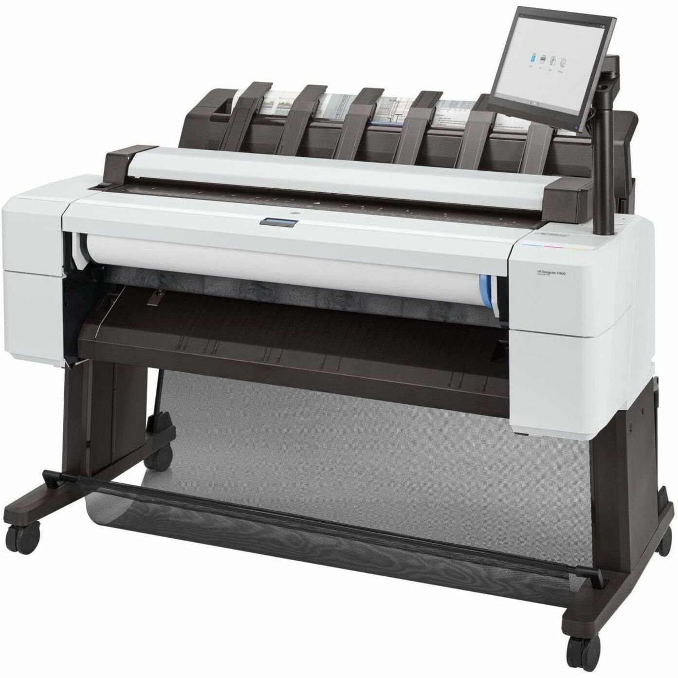 HP Designjet T2600 PostScript Inkjet Large Format Printer - Includes Printer, Scanner, Copier - 36" Print Width - Color - 6 Color(s) - 19.3 Second Color Speed - 2400 x 1200 dpi - 128 GB - Ethernet - Sheetfed Color Scan - Sheetfed Color Copy - Bond Paper, Coated Paper, Heavyweight Coated Paper, Super Heavyweight Plus Matte, Color Paper, Technical Paper, Tracing Paper, Translucent Bond, Vellum, Clear Film, Matte Film, ... - Floor Standing Supported — alternate image13