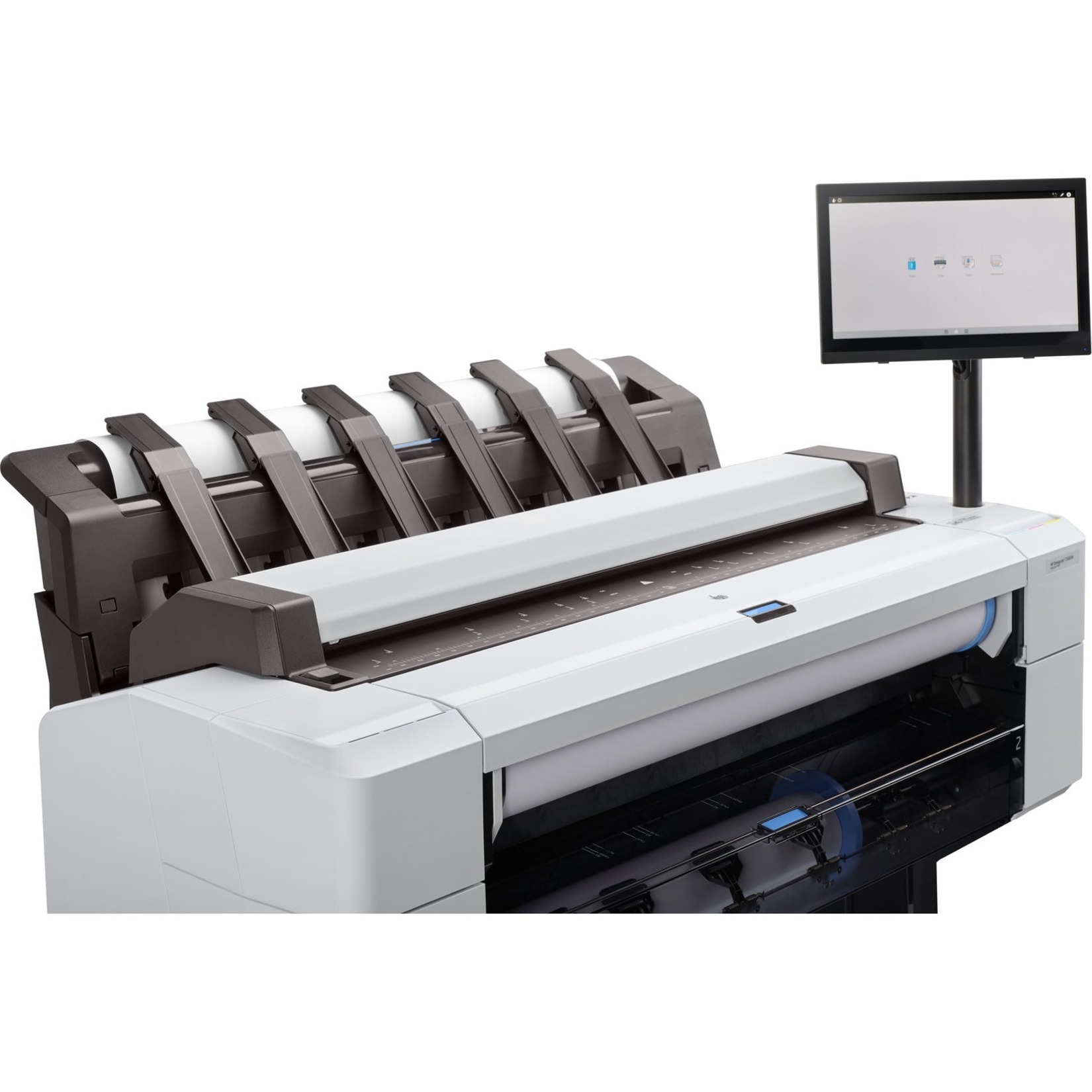 HP Designjet T2600dr PostScript Inkjet Large Format Printer - Includes Printer, Scanner, Copier - 36" Print Width - Color - 6 Color(s) - 19.3 Second Color Speed - 2400 x 1200 dpi - 128 GB - Ethernet - Sheetfed Color Scan - Sheetfed Color Copy - Roll Paper, Plain Paper, Cut Sheet, Bond Paper, Coated Paper, Heavyweight Coated Paper, Super Heavyweight Plus Matte, Color Paper, Technical Paper, Tracing Paper, Translucent Bond, ... - Floor Standing Supported — alternate image2