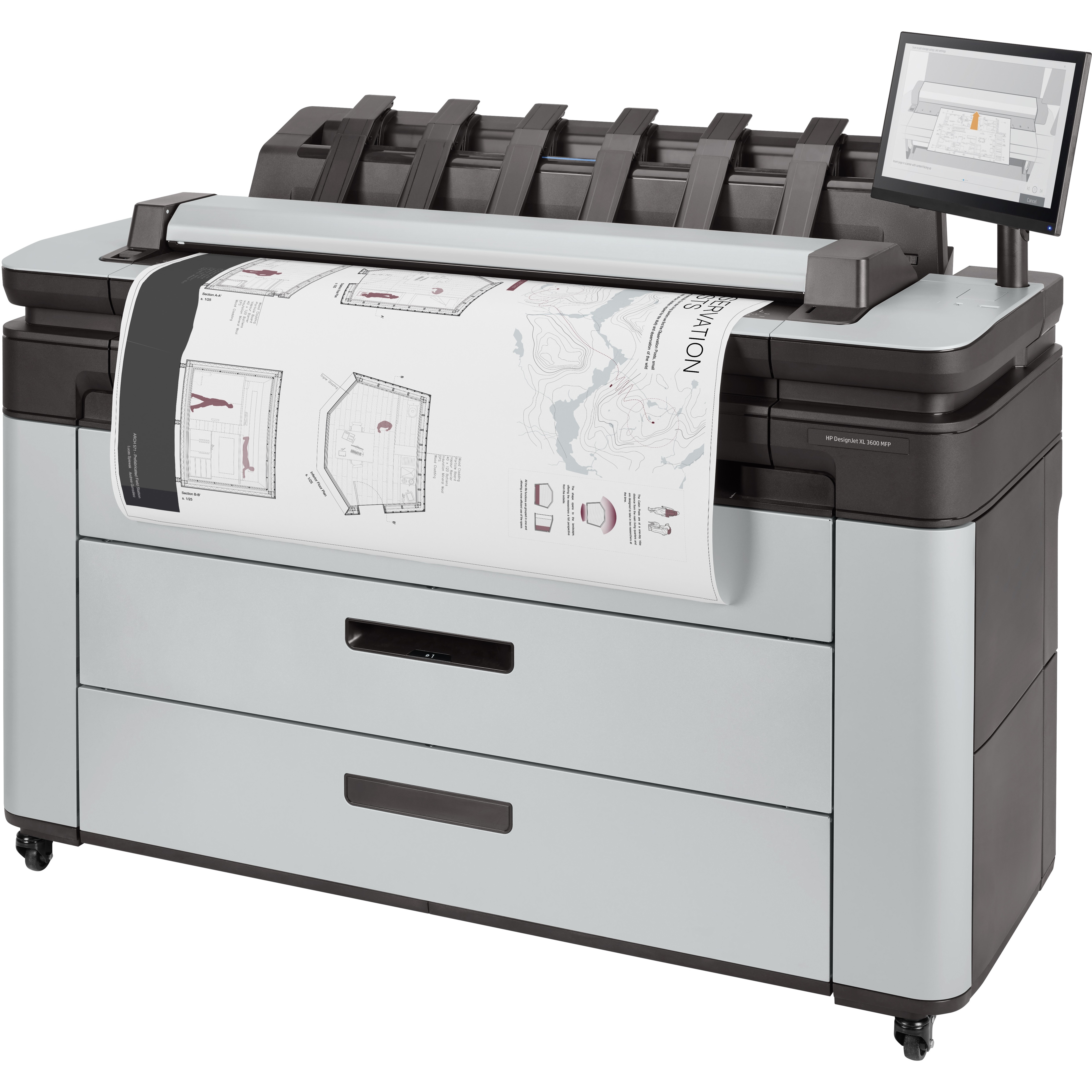 HP DesignJet XL 3600dr PostScript Inkjet Large Format Printer