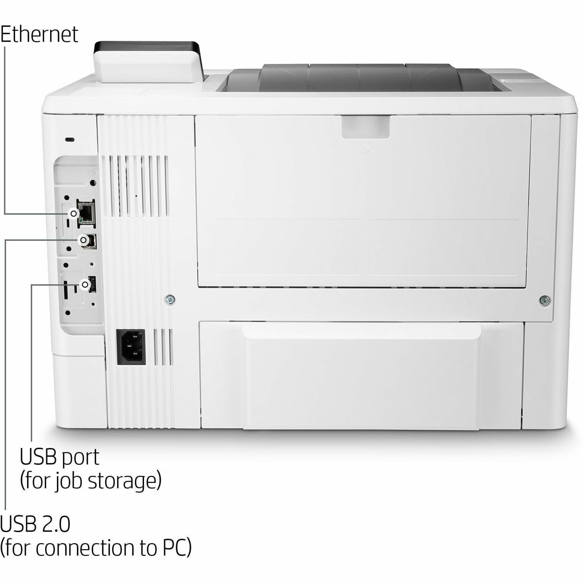 HP LaserJet Enterprise M507 M507n Desktop Laser Printer - Monochrome - 45 ppm Mono - 1200 x 1200 dpi Print - Manual Duplex Print - 650 Sheets Input - Ethernet - 150000 Pages Duty Cycle - Plain Paper Print - Gigabit Ethernet - USB — alternate image2