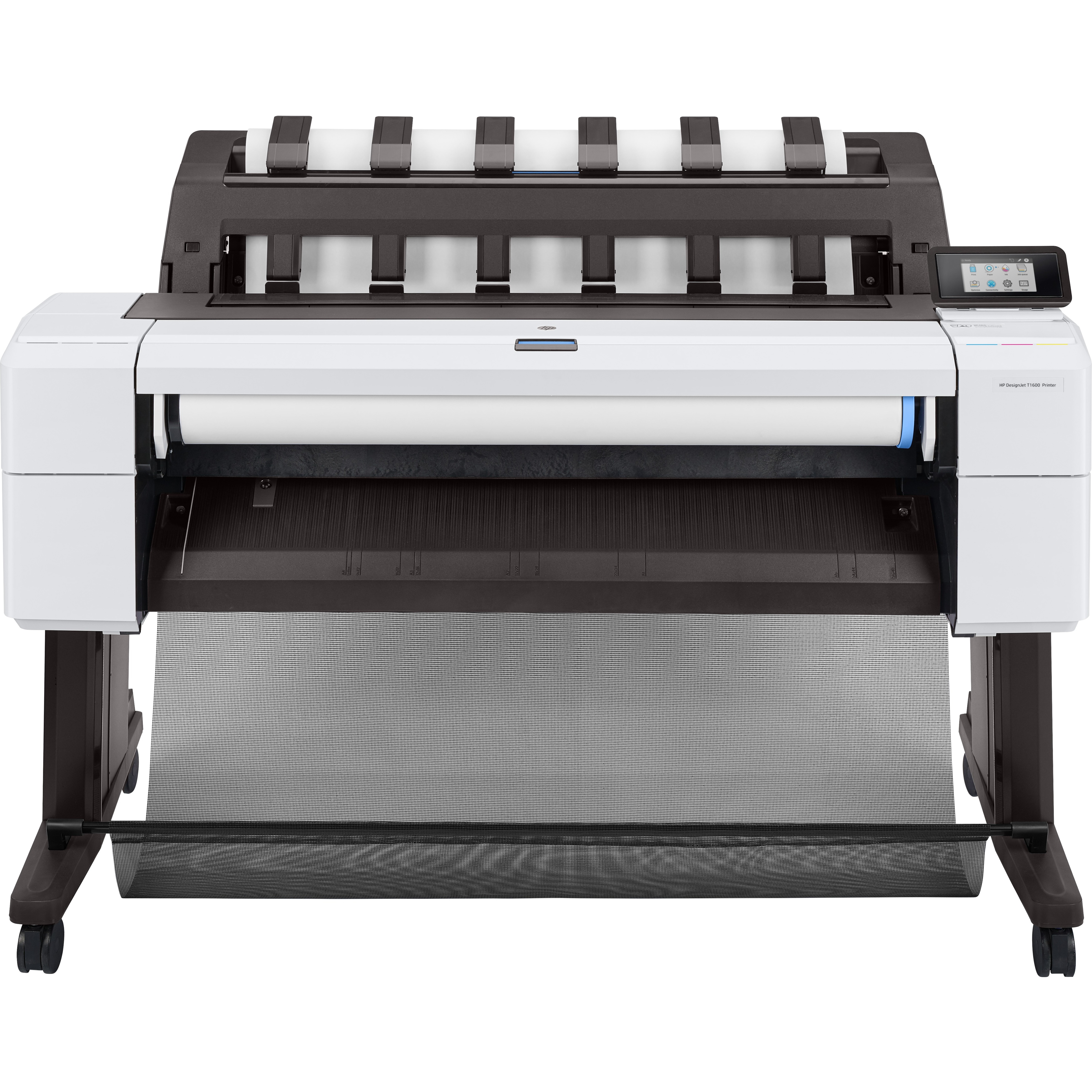 HP Designjet T1600 PostScript Inkjet Large Format Printer - 36" Print Width - Color - 6 Color(s) - 19.3 Second Color Speed - 2400 x 1200 dpi - Ethernet - Bond Paper, Coated Paper, Heavyweight Coated Paper, Super Heavyweight Plus Matte, Color Paper, Tracing Paper, Translucent Bond, Vellum, Clear Film, Matte Film, Polyester Film, ... - Floor Standing Supported
