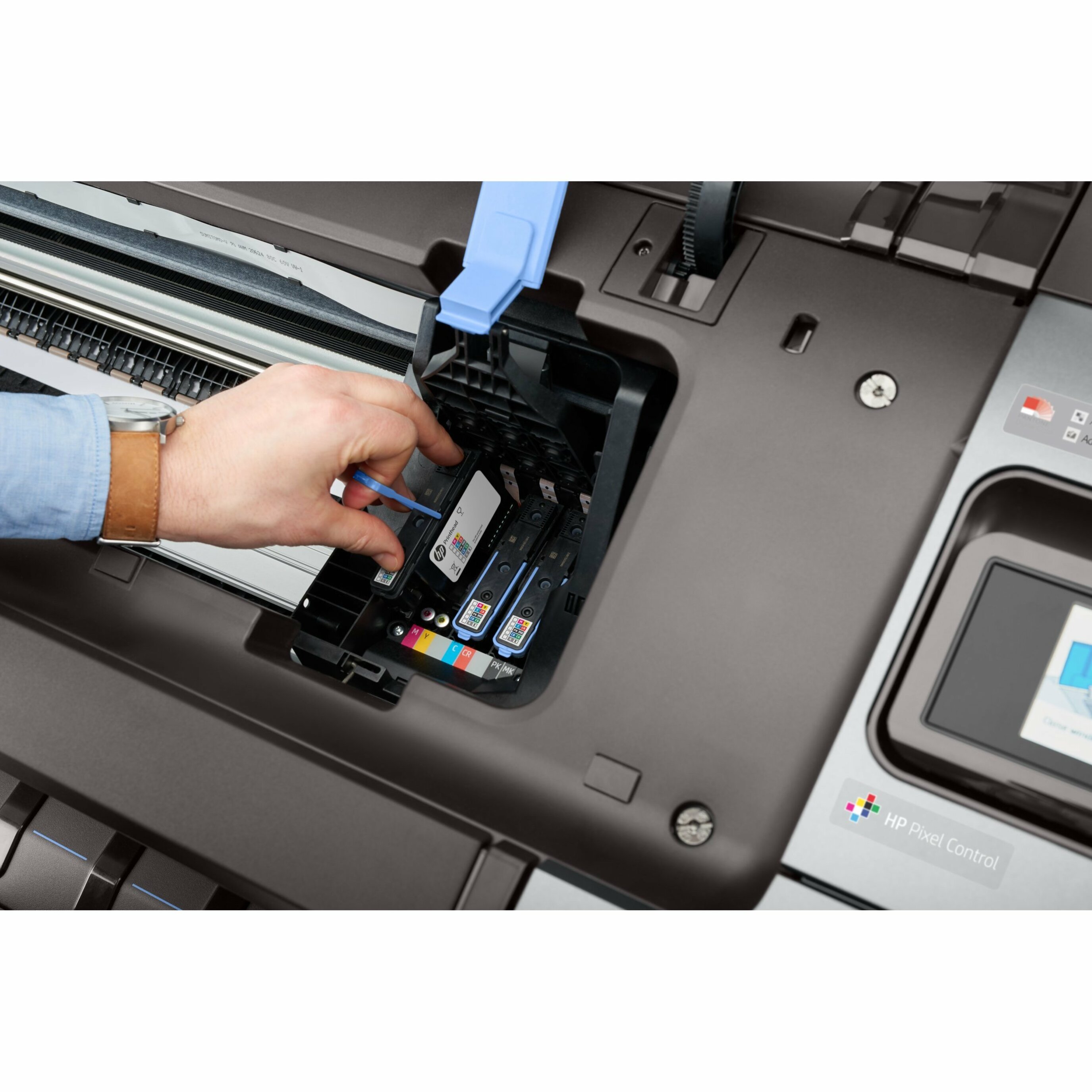 HP Designjet Z6 PostScript Inkjet Large Format Printer - 44" Print Width - Color - 6 Color(s) - 866.5 ft²/h Color Speed - 2400 x 1200 dpi - USB - Ethernet - Roll Paper, Photo Paper, Plain Paper, Glossy Paper, Coated Paper - Floor Standing Supported — alternate image1