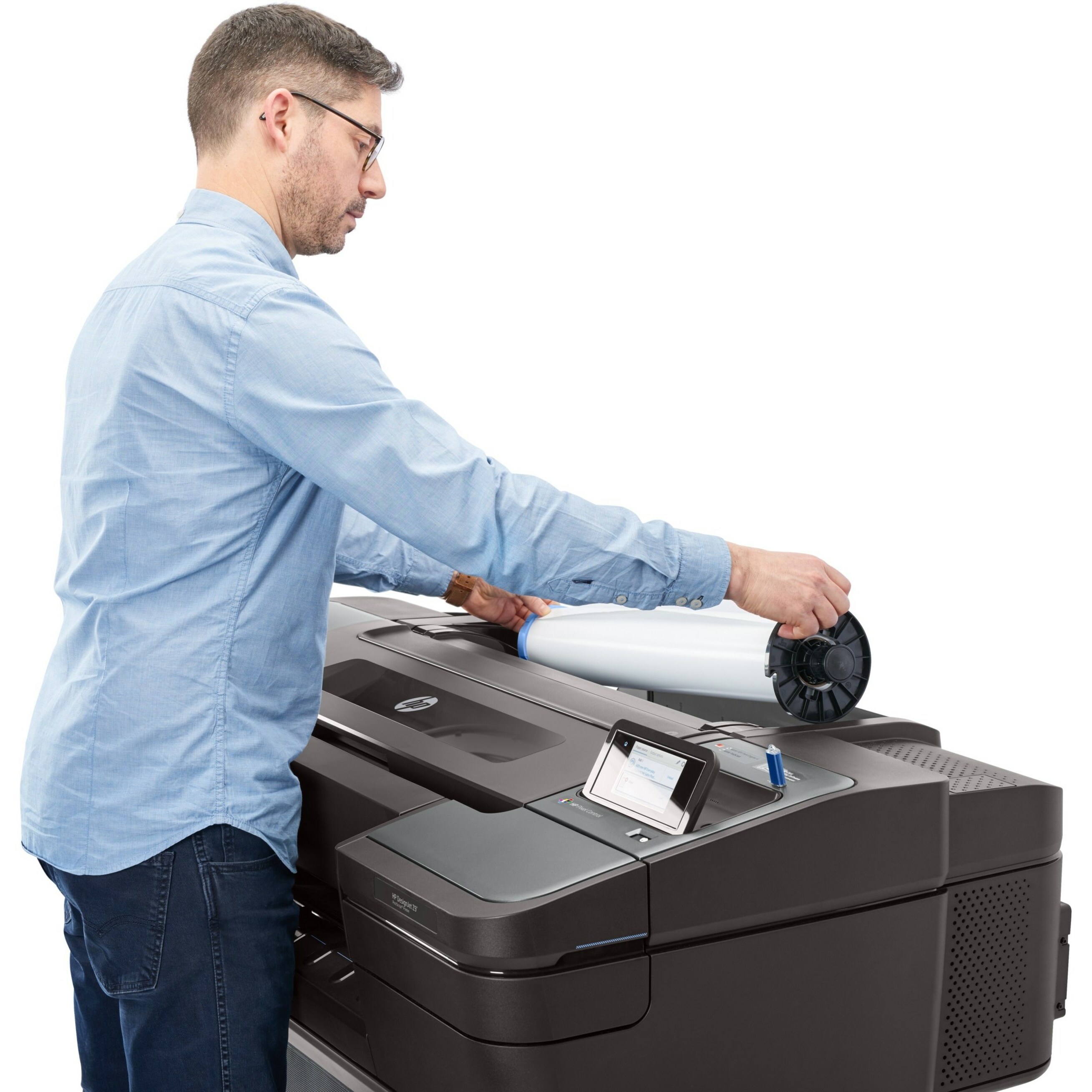 HP Designjet Z9+ PostScript Inkjet Large Format Printer - 44" Print Width - Color - 9 Color(s) - 768.5 ft²/h Color Speed - 2400 x 1200 dpi - USB - Ethernet - Roll Paper, Photo Paper, Plain Paper, Coated Paper, Glossy Paper, Banner, Canvas - Floor Standing Supported — alternate image11