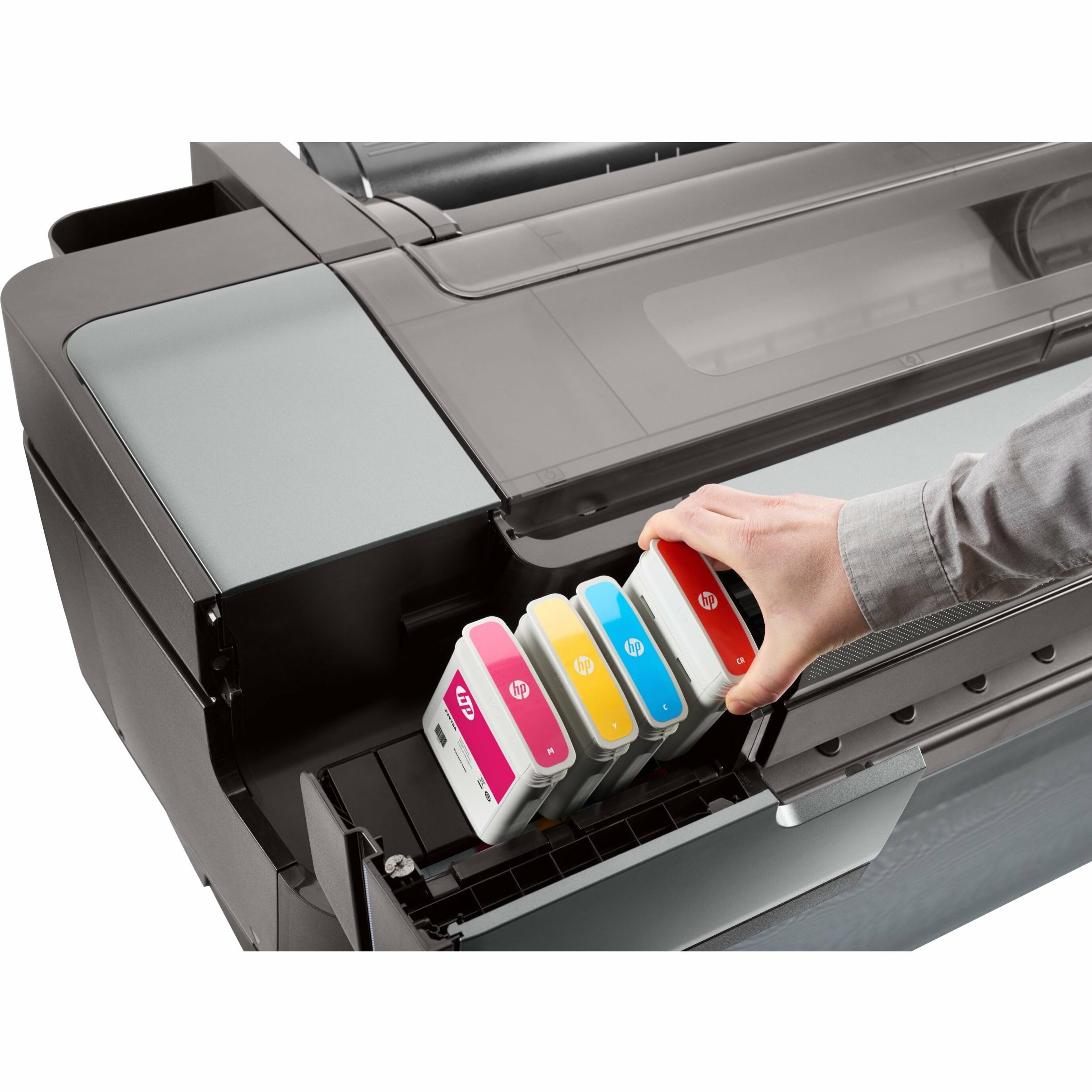 HP Designjet Z9+dr PostScript Inkjet Large Format Printer - 44" Print Width - Color - 9 Color(s) - 768.5 ft²/h Color Speed - 2400 x 1200 dpi - USB - Ethernet - Roll Paper, Photo Paper, Plain Paper, Coated Paper, Glossy Paper, Banner, Canvas - Floor Standing Supported — alternate image2