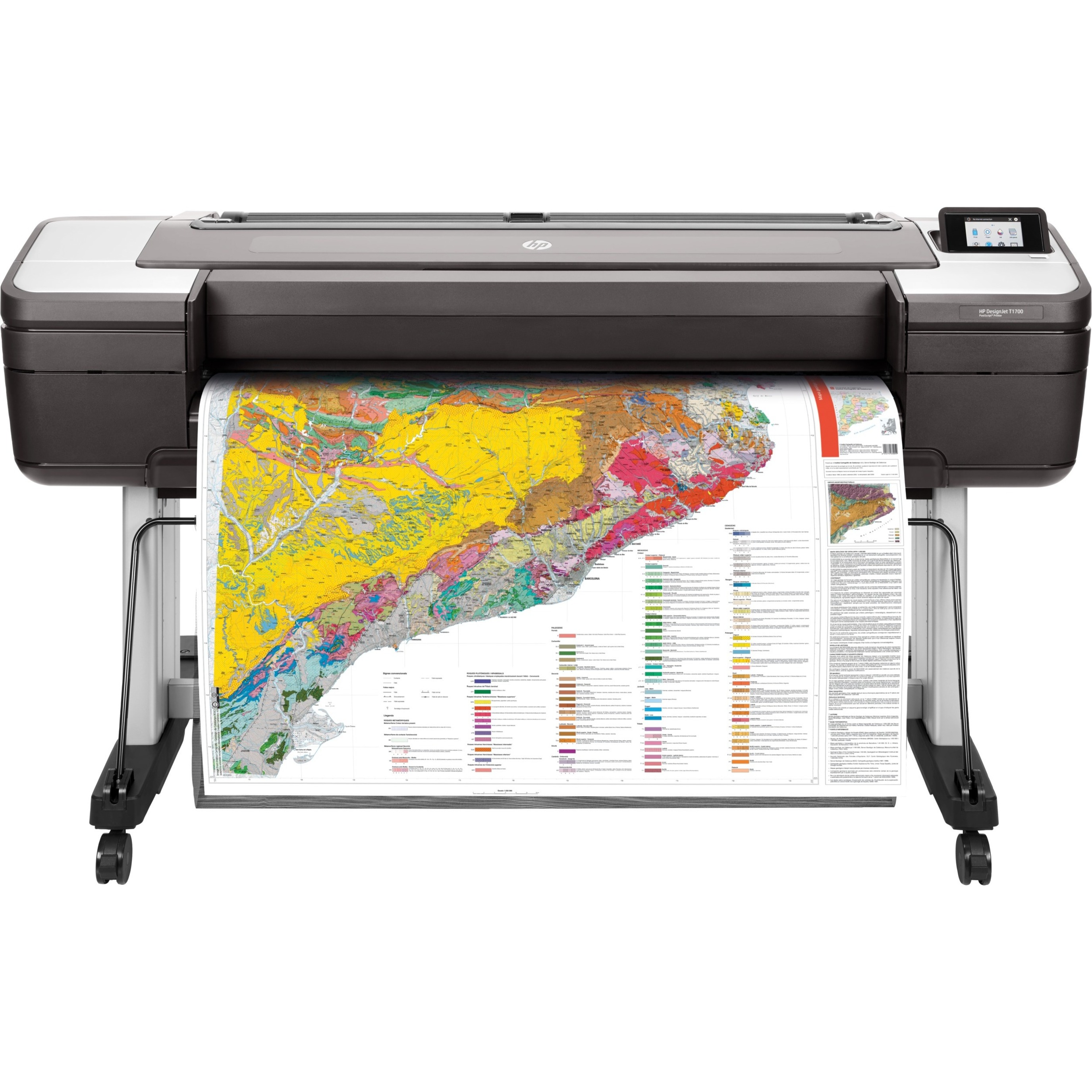 HP Designjet T1700 PostScript Inkjet Large Format Printer - 44" Print Width - Color - 6 Color(s) - 26 Second Color Speed - 2400 x 1200 dpi - USB - Ethernet - Roll Paper, Cut Sheet, Photo Paper, Plain Paper - Floor Standing Supported — alternate image12