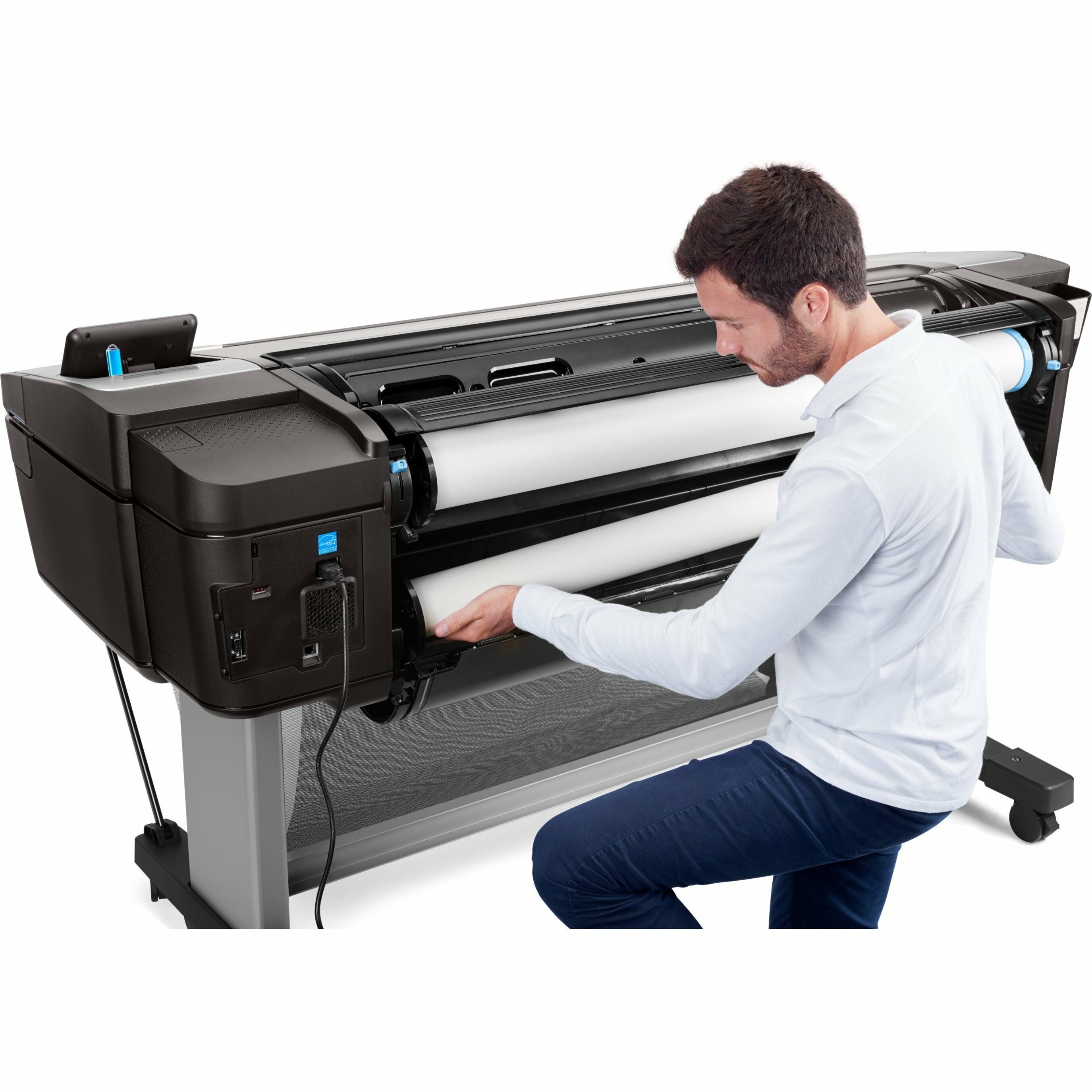 HP Designjet T1700dr PostScript Inkjet Large Format Printer - 44" Print Width - Color - 6 Color(s) - 26 Second Color Speed - 2400 x 1200 dpi - USB - Ethernet - Roll Paper, Cut Sheet, Photo Paper, Plain Paper - Floor Standing Supported — alternate image4