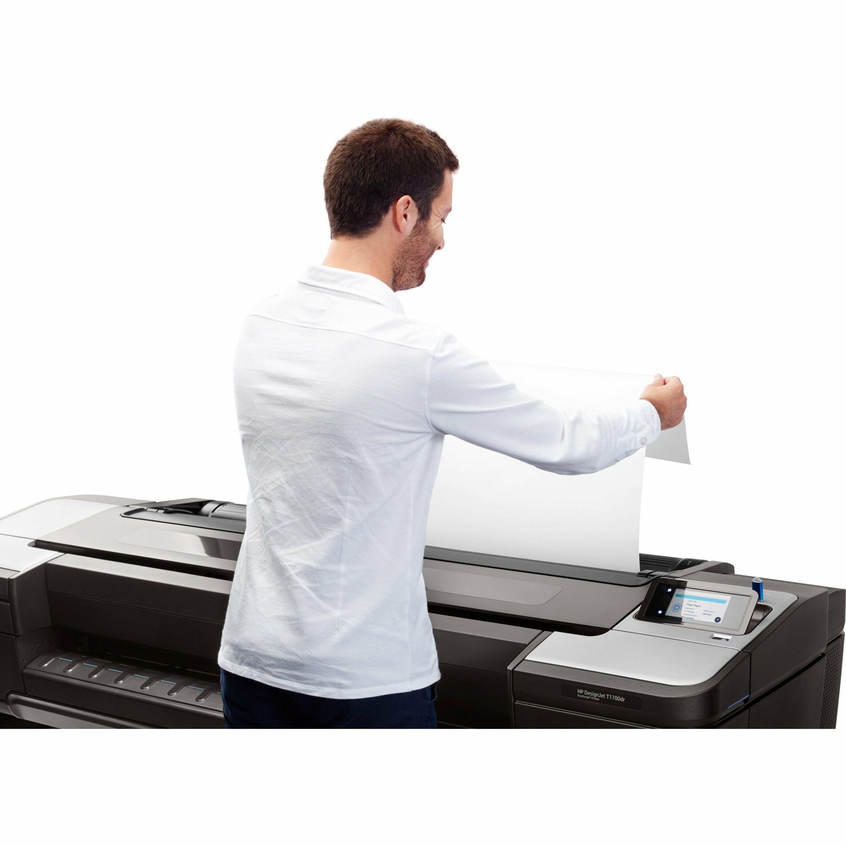 HP Designjet T1700dr PostScript Inkjet Large Format Printer - 44" Print Width - Color - 6 Color(s) - 26 Second Color Speed - 2400 x 1200 dpi - USB - Ethernet - Roll Paper, Cut Sheet, Photo Paper, Plain Paper - Floor Standing Supported — life style