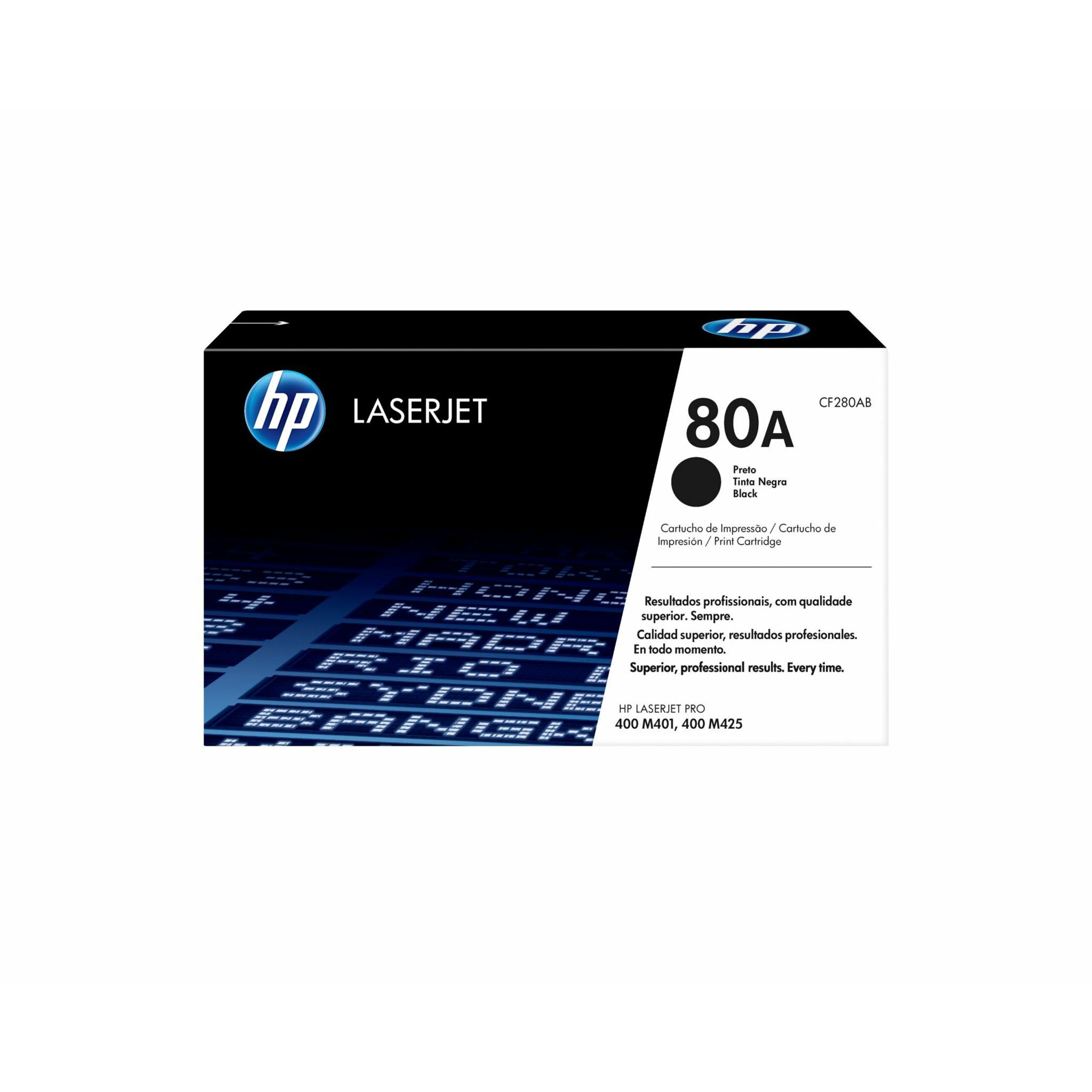 HP 80A (CF280AD1) Original Laser Toner Cartridge - Black - 2 / Carton - 2560 Pages (Per Cartridge)