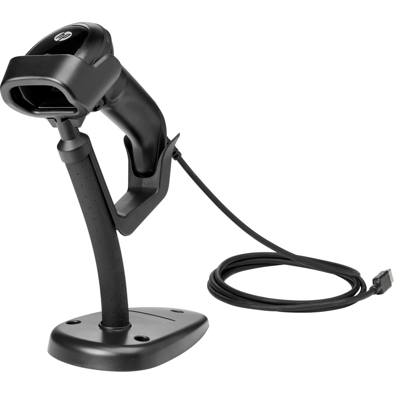 HP Engage Imaging Barcode Scanner II - Cable Connectivity - 1D, 2D - Imager - Omni-directional - USB - Black - Stand Included - IP52 - USB — alternate image3