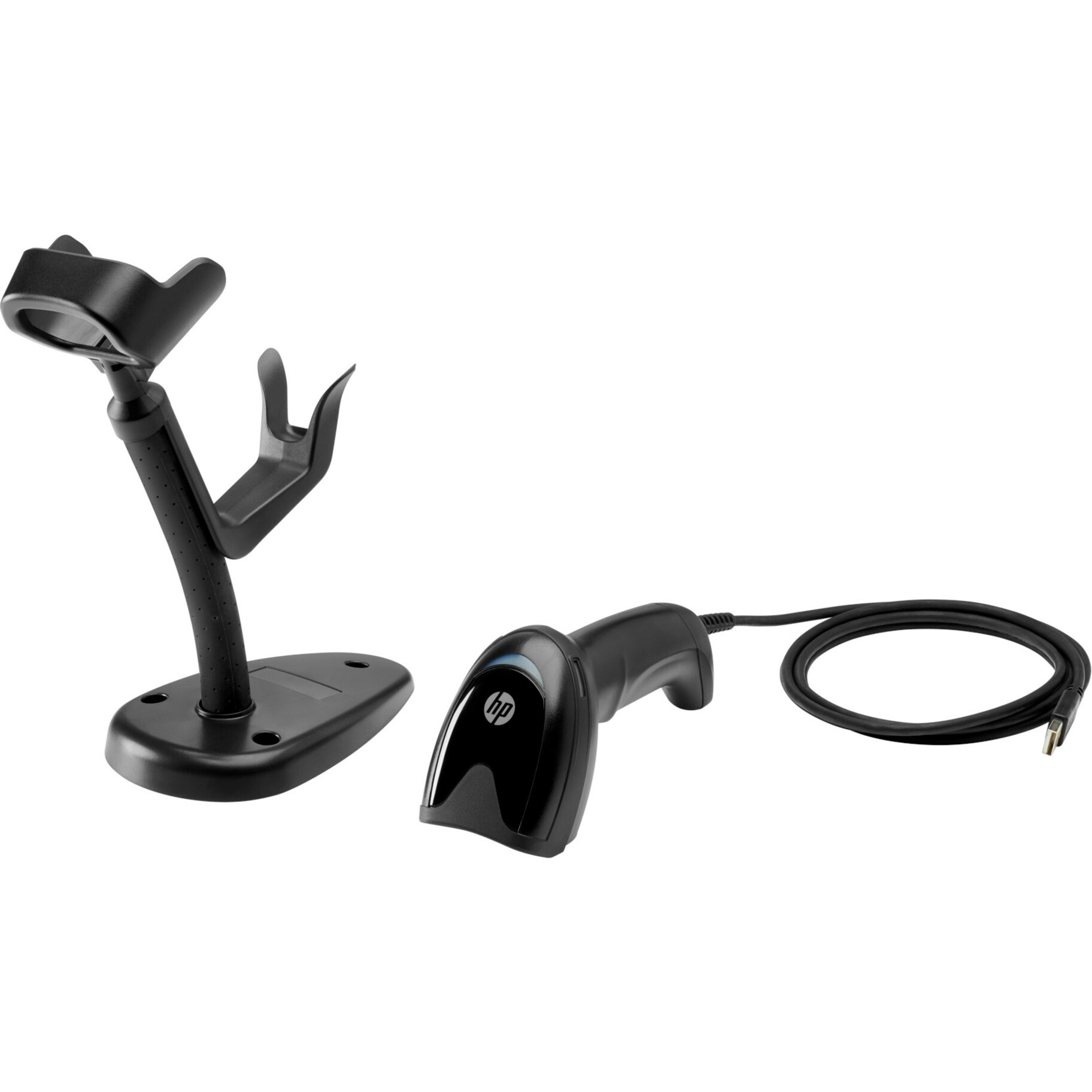 HP Engage Imaging Barcode Scanner II - Cable Connectivity - 1D, 2D - Imager - Omni-directional - USB - Black - Stand Included - IP52 - USB