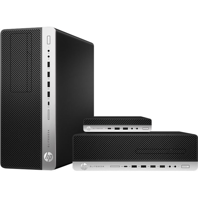 HP EliteDesk 800 G5 Desktop Computer - Intel Core i5 9th Gen i5-9500 - vPro Technology - 8 GB - 256 GB SSD - Desktop Mini - Intel UHD Graphics 630 - English Keyboard — alternate image1
