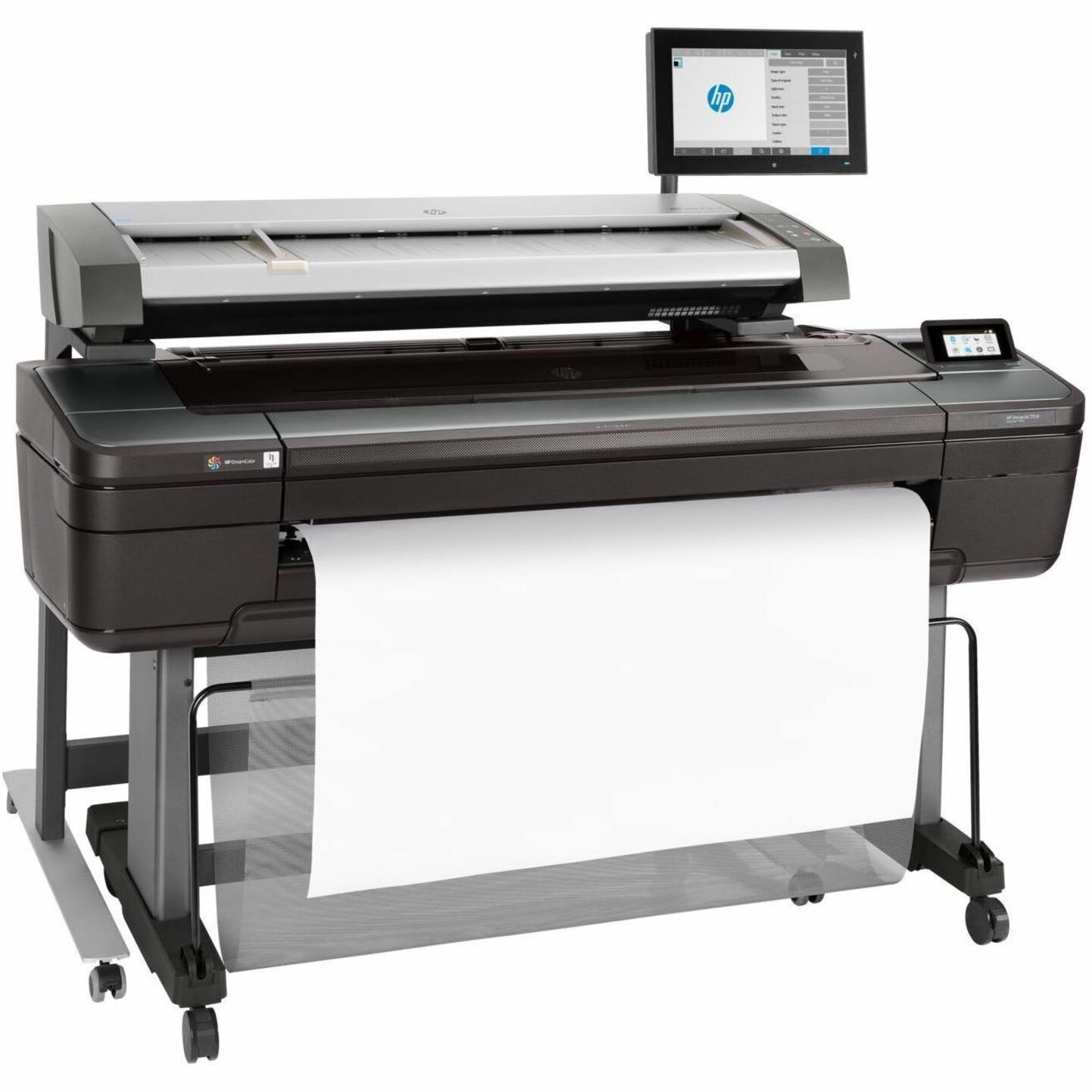 HP DesignJet HD Pro PostScript Inkjet Large Format Printer - Includes Printer, Scanner, Copier - 44" Print Width - Color - 6 Color(s) - 866 ft²/h Color Speed - 2400 x 1200 dpi - 128 GB - USB - Ethernet - Flatbed Color Scan - Flatbed Color Copy - Plain Paper, Roll Paper, Cut Sheet, Banner, Film, Poster Paper - Floor Standing Supported — alternate image6