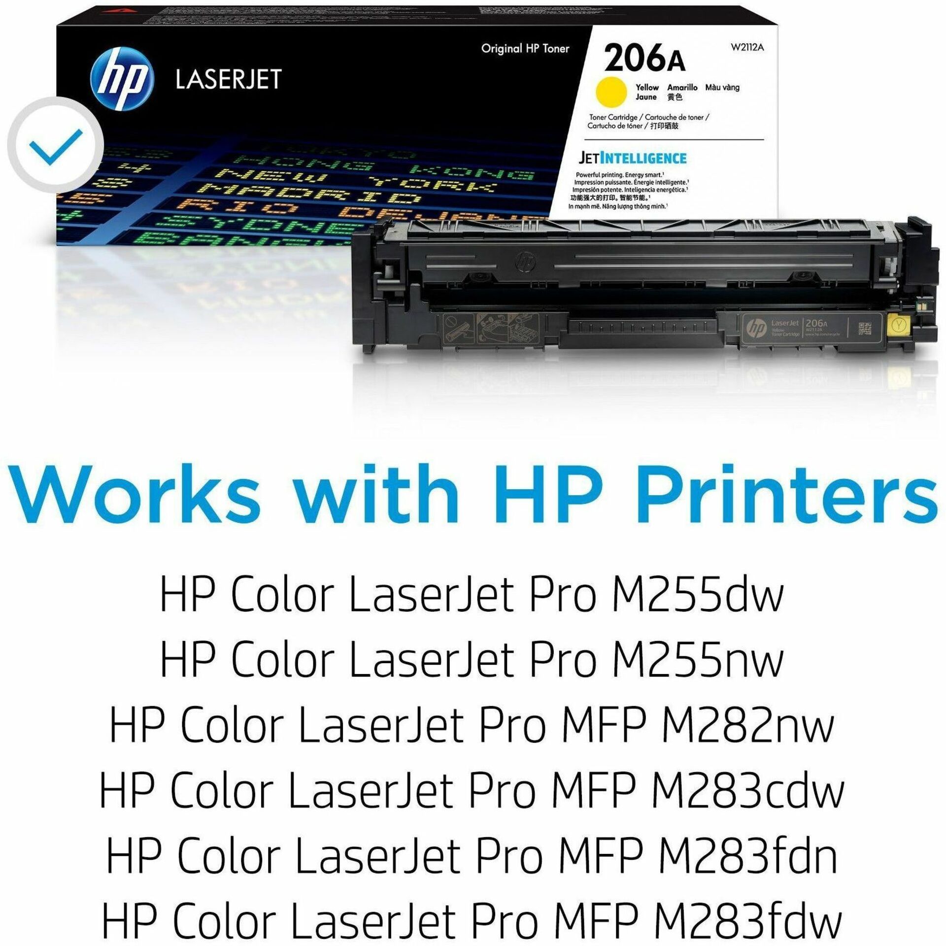 HP 206A Original Laser Toner Cartridge - Yellow - 1 Each - 1250 Pages — alternate image1