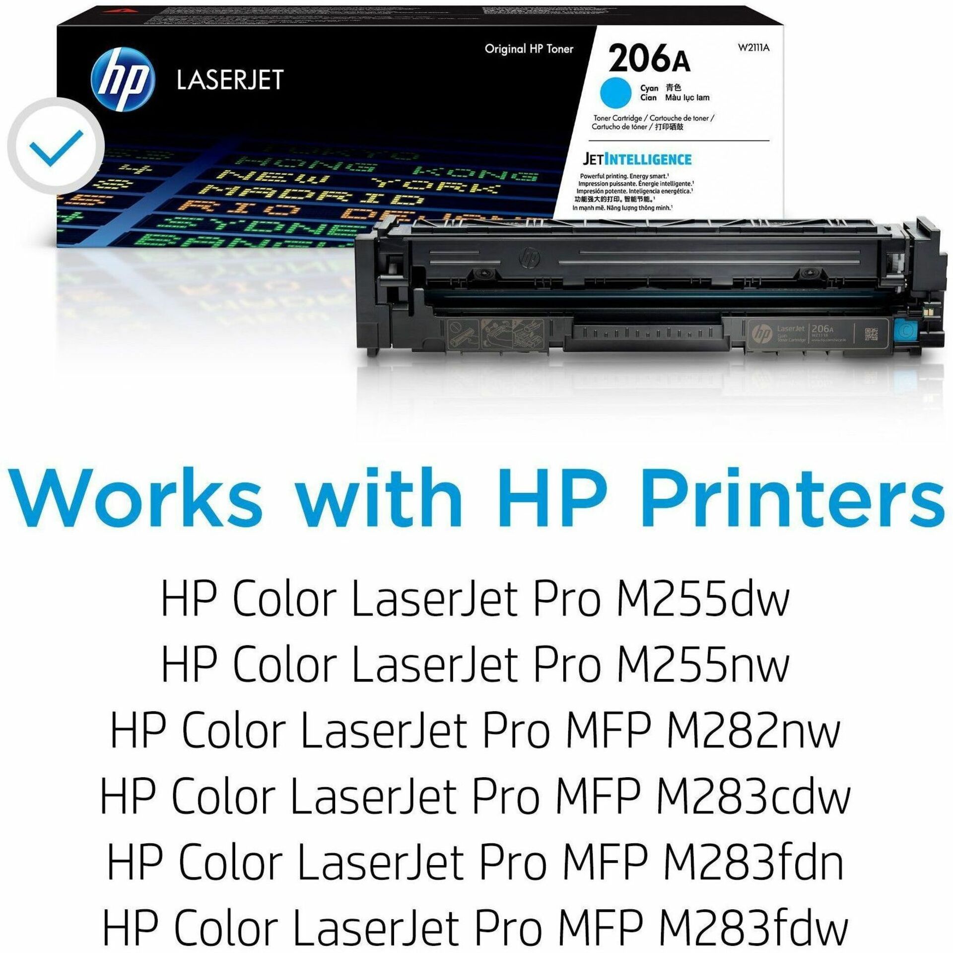 HP 206A Original Laser Toner Cartridge - Cyan - 1 Each - 1250 Pages — alternate image2