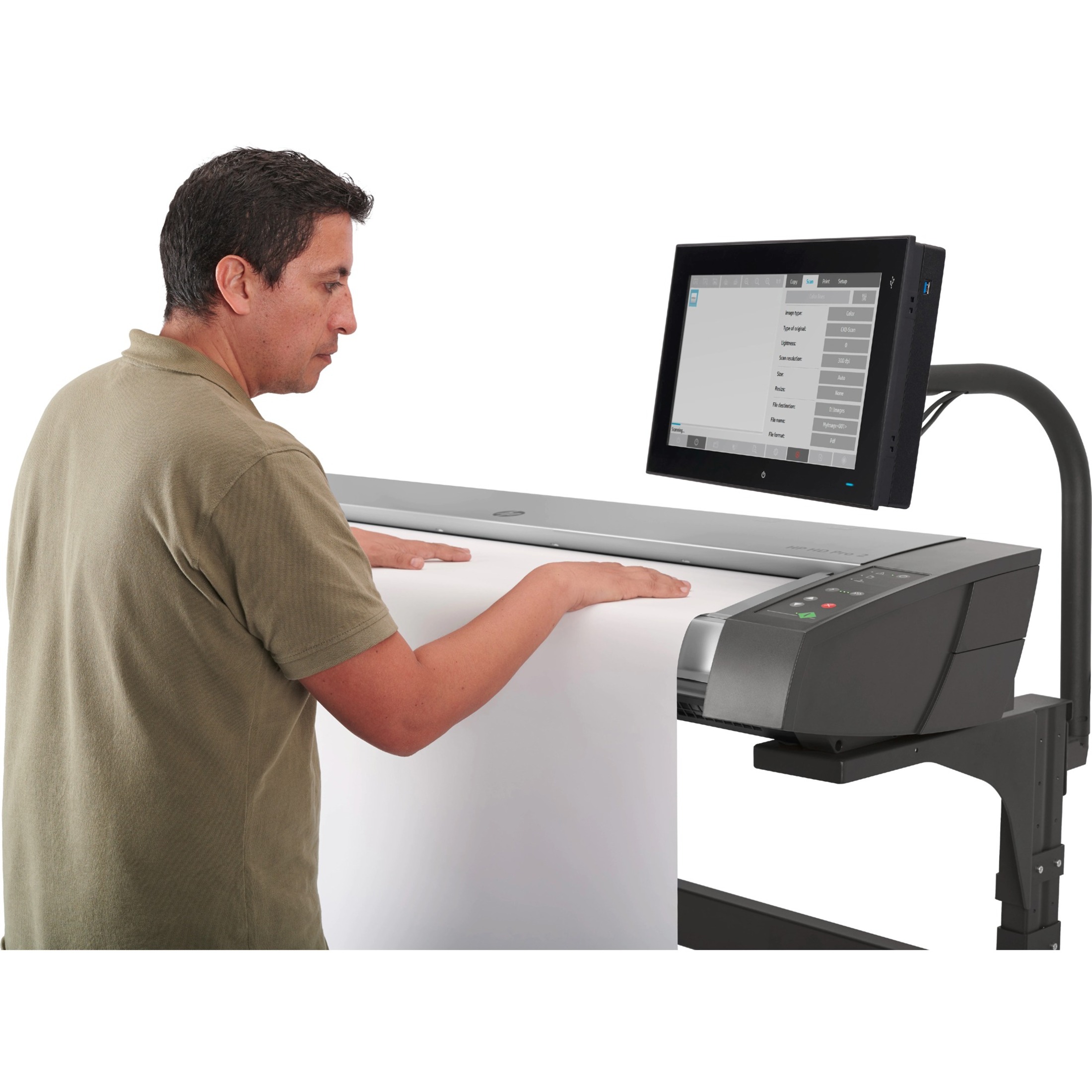 HP HD Pro HD Pro 42-in Large Format Sheetfed Scanner - 1200 dpi Optical - 48-bit Color - 6 ppm (Color) - USB — alternate image10