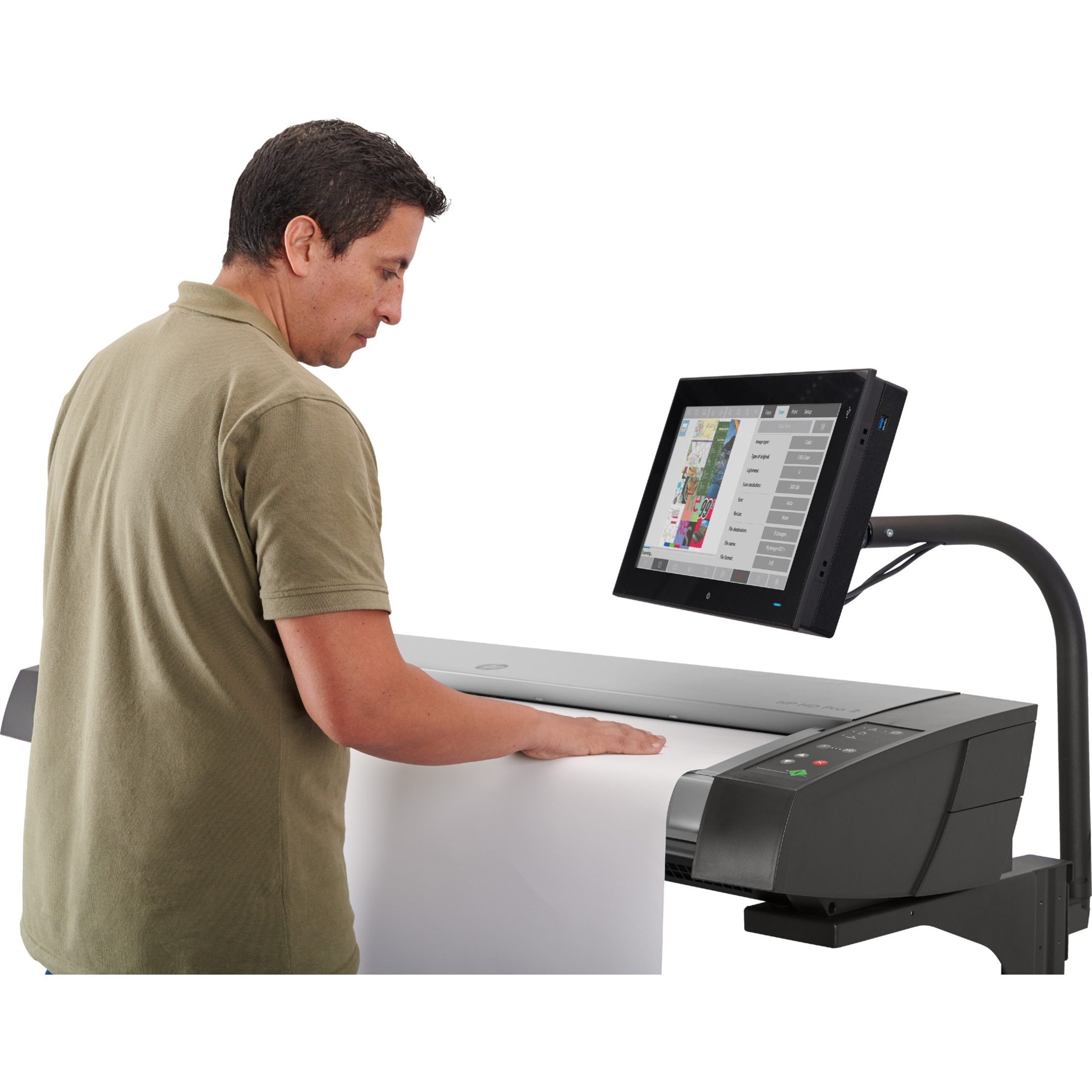 HP HD Pro HD Pro 42-in Large Format Sheetfed Scanner - 1200 dpi Optical - 48-bit Color - 6 ppm (Color) - USB — alternate image12
