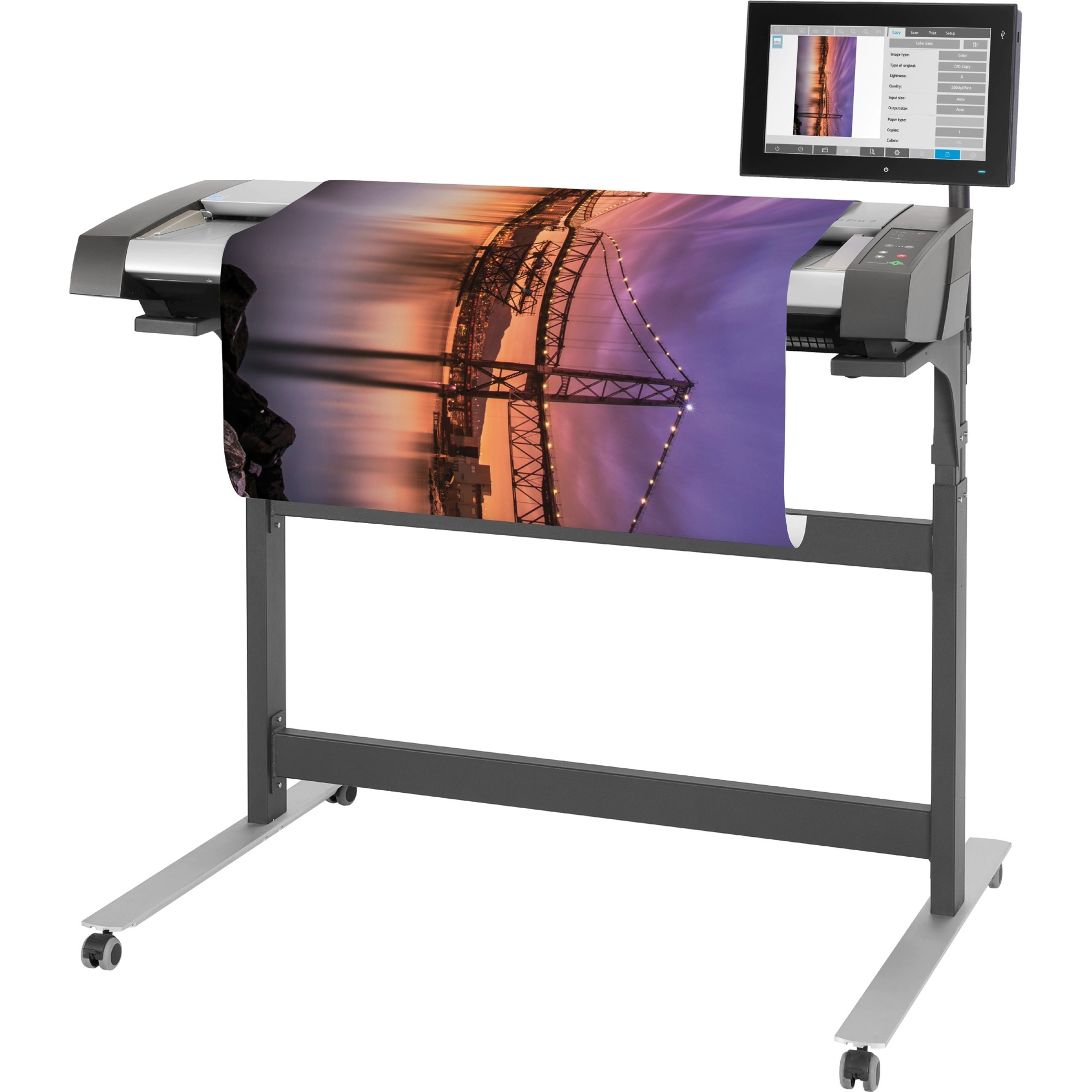 HP HD Pro HD Pro 42-in Large Format Sheetfed Scanner - 1200 dpi Optical - 48-bit Color - 6 ppm (Color) - USB — alternate image2