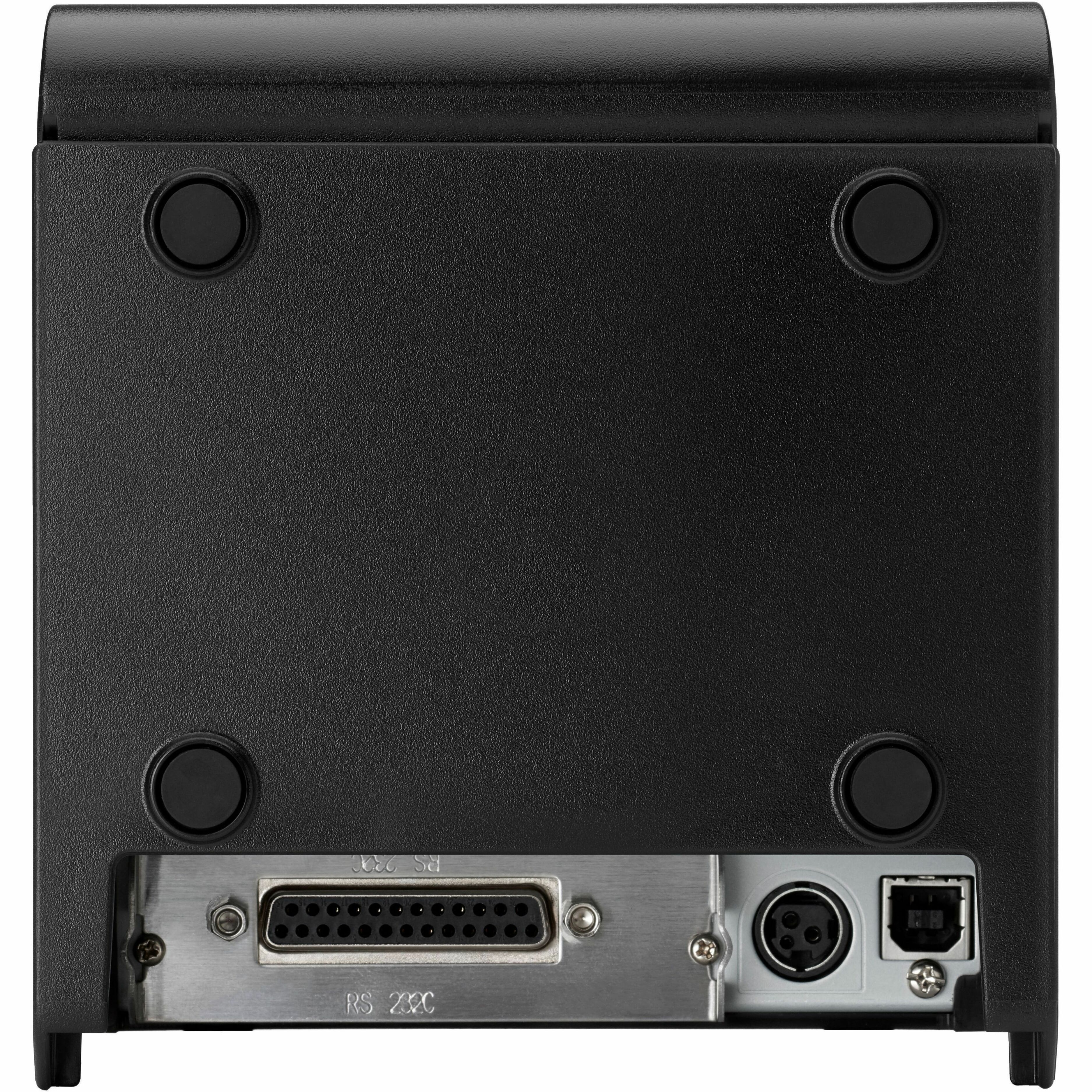 HP Desktop Direct Thermal Printer - Monochrome - Receipt Print - USB - Serial - With Cutter - Black - 9.84 in/s Mono - 203 dpi - 2.26" Label Width - For PC — alternate image2