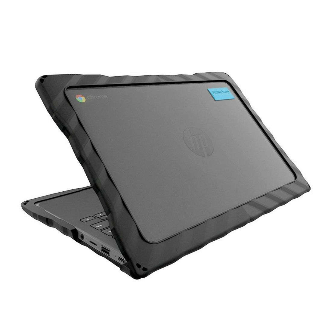 Gumdrop DropTech for HP Chromebook 11 G8/G9/A EE - Black - For HP Clamshell Chromebook - Black, Transparent - Shock Absorbing, Drop Resistant, Shock Resistant, Bump Resistant - Thermoplastic Polyurethane (TPU), Polycarbonate, Thermoplastic Polyurethane (TPU) Rubber - Rugged