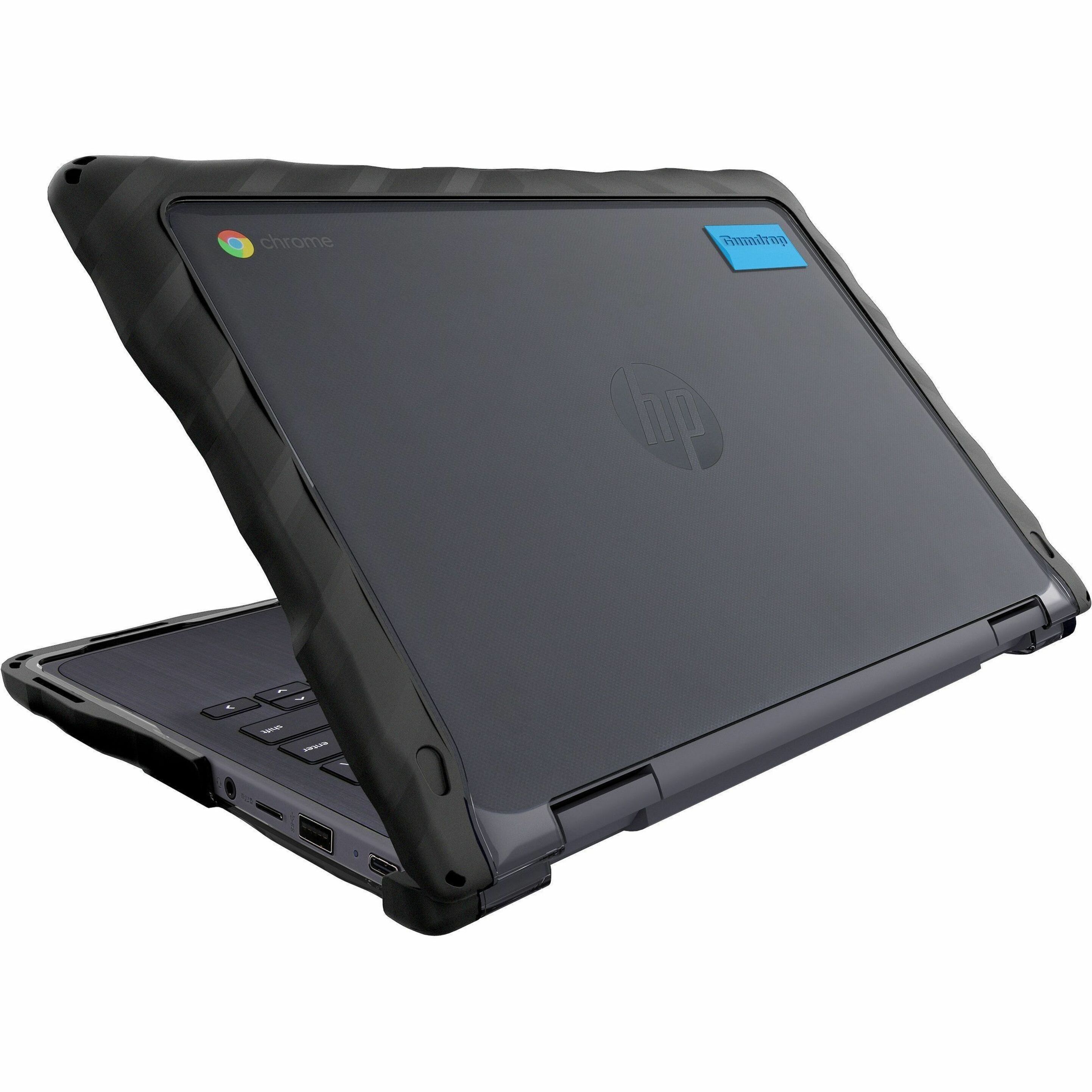 Gumdrop DropTech for HP Chromebook x360 11 G3 EE - Black - For HP x360 Chromebook - Black, Transparent - Shock Absorbing, Drop Resistant, Shock Resistant, Bump Resistant - Thermoplastic Polyurethane (TPU), Polycarbonate, Thermoplastic Polyurethane (TPU) Rubber - Rugged