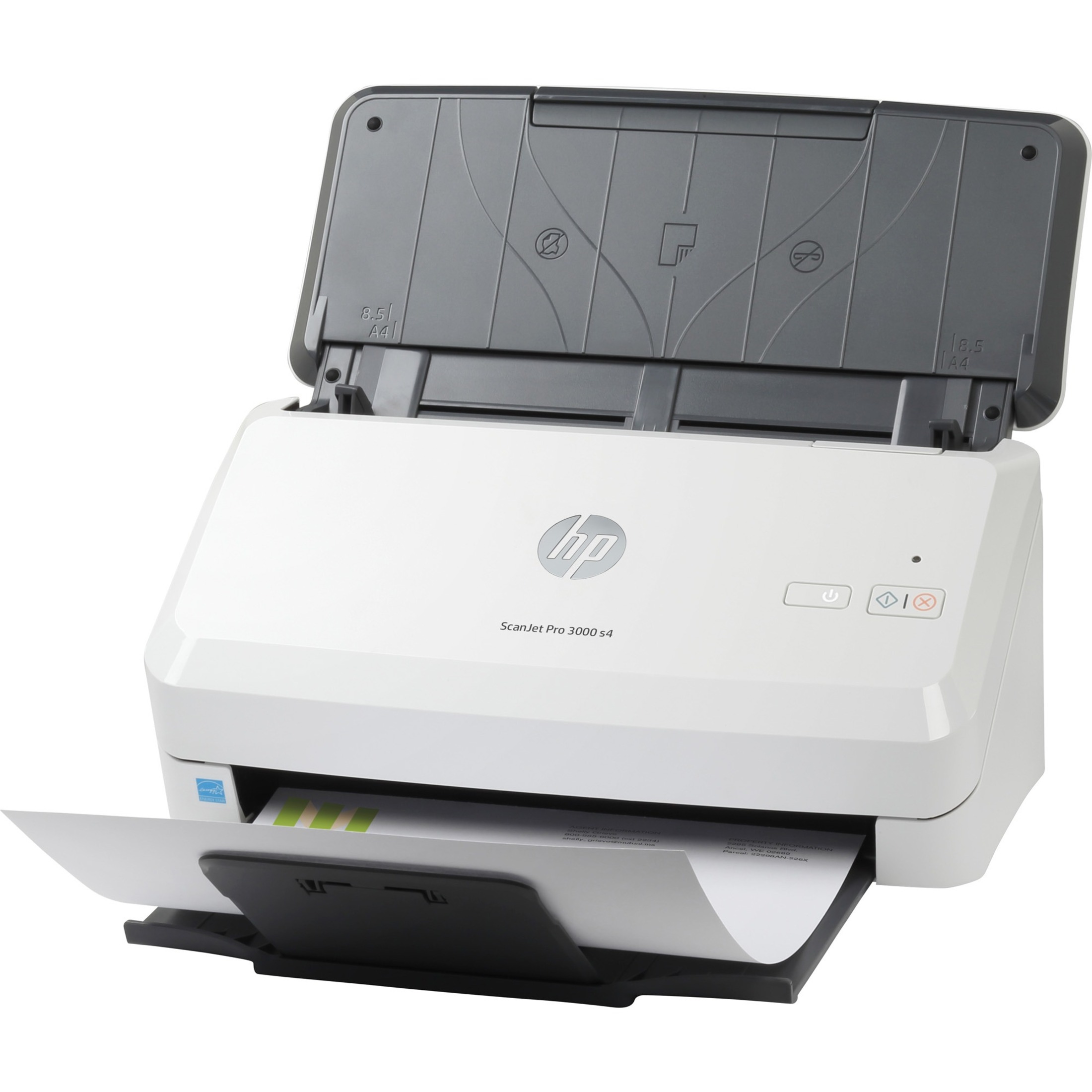 HP ScanJet Pro 3000 S4 Sheetfed Scanner - 600 dpi Optical - 40 ppm (Mono) - 40 ppm (Color) - Grayscale, Color, Monochrome Scan - Duplex Scanning - Cut Sheet Paper, Laser Paper, Pre-punched Paper, Business Card, Plastic Card, Stapled Media, Plastic Carrier Sheet, Check, Carbonless Form - USB — leftmaximum