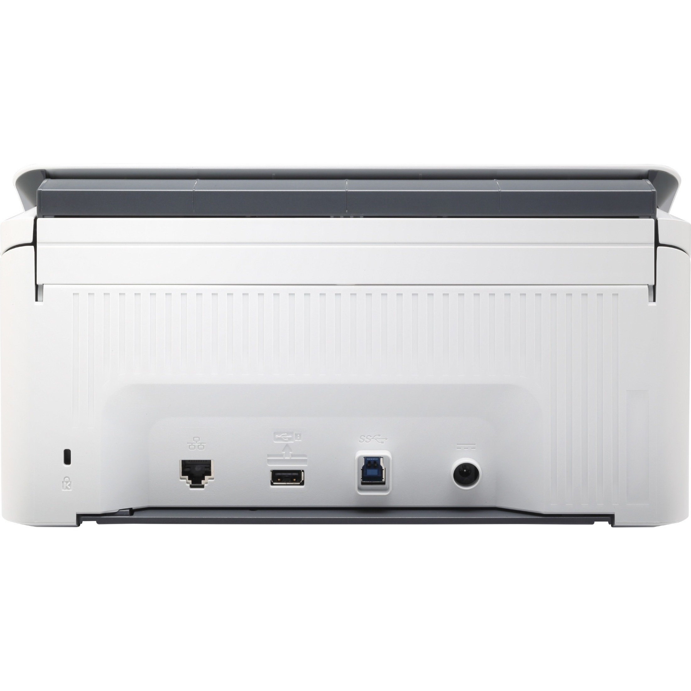 HP ScanJet Pro N4000 Sheetfed Scanner - 600 x 600 dpi Optical - 40 ppm (Mono) - 40 ppm (Color) - Grayscale, Color, Monochrome Scan - PC Free Scanning - Duplex Scanning - Cut Sheet Paper, Laser Paper, Pre-punched Paper, Cheques, Business Card, Plastic Card, Stapled Media, Plastic Carrier Sheet, Carbonless Form - Wireless LAN - USB — rearmaximum