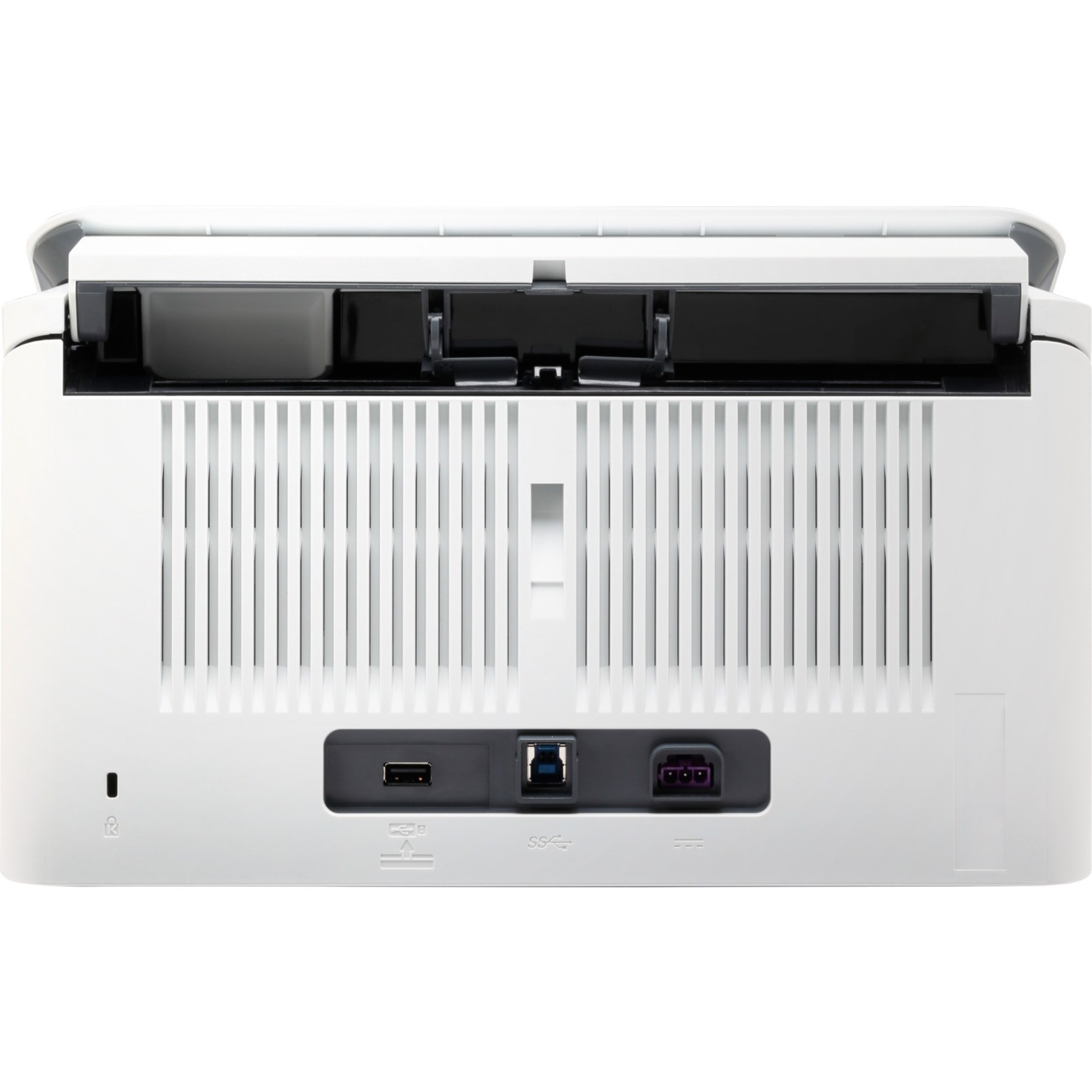 HP Scanjet Enterprise Flow 5000 S5 Sheetfed Scanner - 600 dpi Optical - 65 ppm (Mono) - 65 ppm (Color) - Color, Grayscale, Monochrome Scan - Duplex Scanning - Cut Sheet Paper, Laser Paper, Pre-punched Paper, Cheques, Business Card, Form, Plastic Card, Stapled Media, Plastic Carrier Sheet - USB — rear
