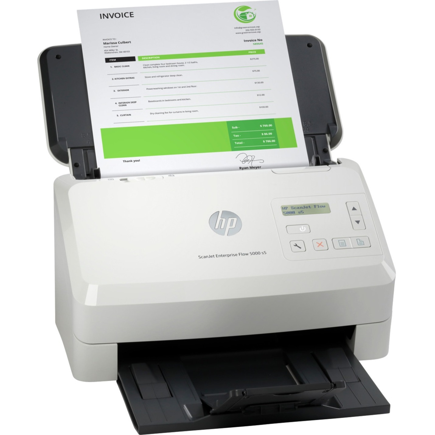HP Scanjet Enterprise Flow 5000 S5 Sheetfed Scanner - 600 dpi Optical - 65 ppm (Mono) - 65 ppm (Color) - Color, Grayscale, Monochrome Scan - Duplex Scanning - Cut Sheet Paper, Laser Paper, Pre-punched Paper, Cheques, Business Card, Form, Plastic Card, Stapled Media, Plastic Carrier Sheet - USB — rightmaximum