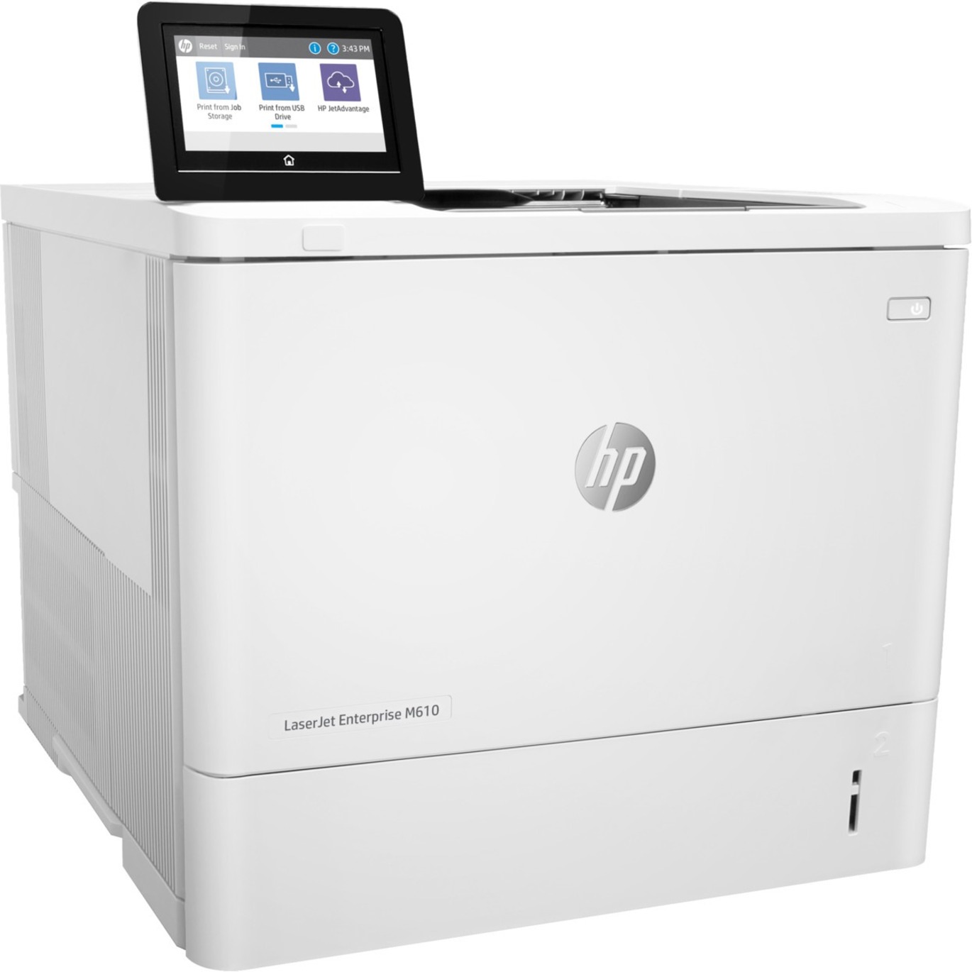 HP LaserJet Enterprise M610dn Desktop Laser Printer - Monochrome - 52 ppm Mono - 1200 x 1200 dpi Print - Automatic Duplex Print - 650 Sheets Input - Ethernet - 250000 Pages Duty Cycle - Plain Paper Print - Gigabit Ethernet - USB