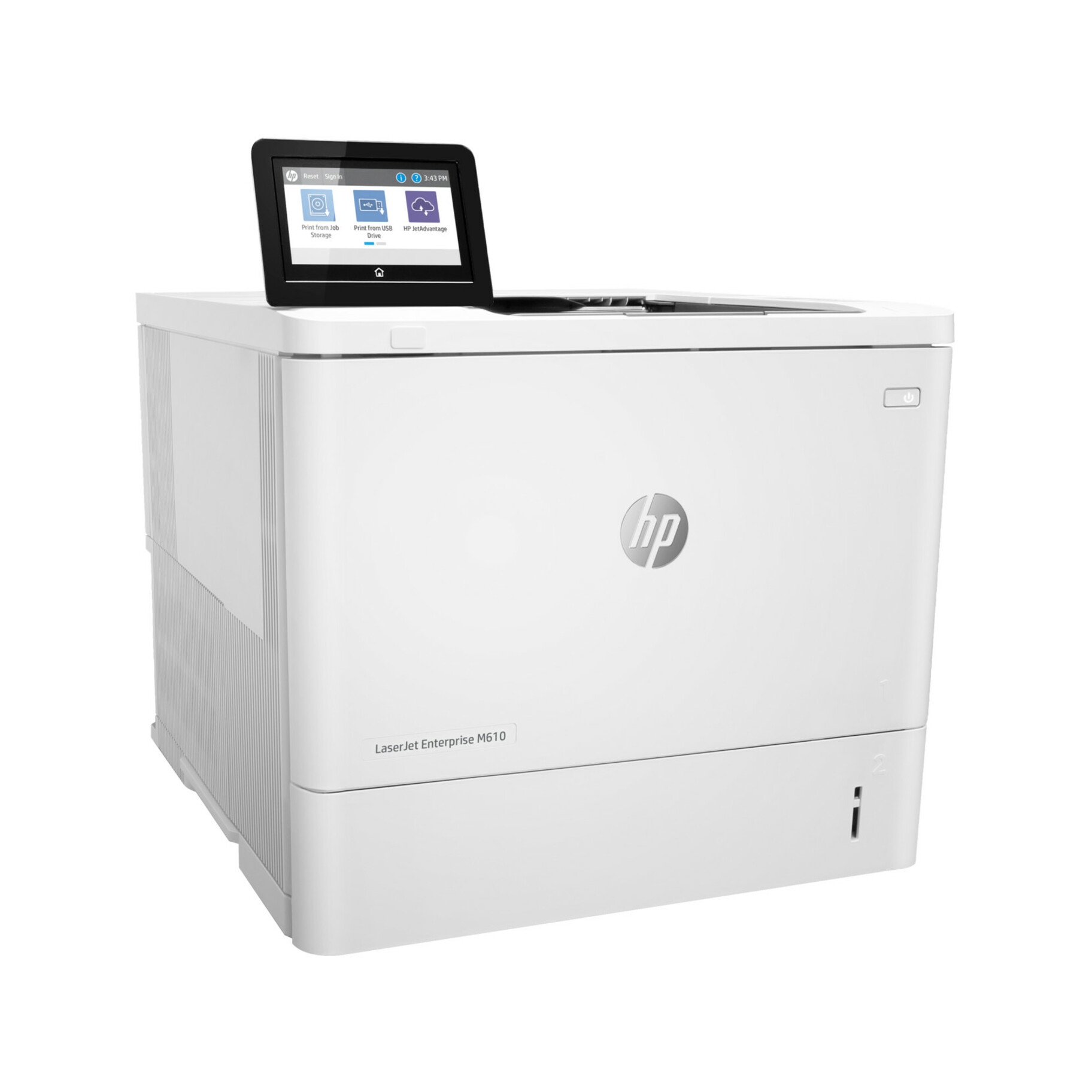 HP LaserJet Enterprise M610dn Desktop Laser Printer - Monochrome - 52 ppm Mono - 1200 x 1200 dpi Print - Automatic Duplex Print - 650 Sheets Input - Ethernet - 250000 Pages Duty Cycle - Plain Paper Print - Gigabit Ethernet - USB