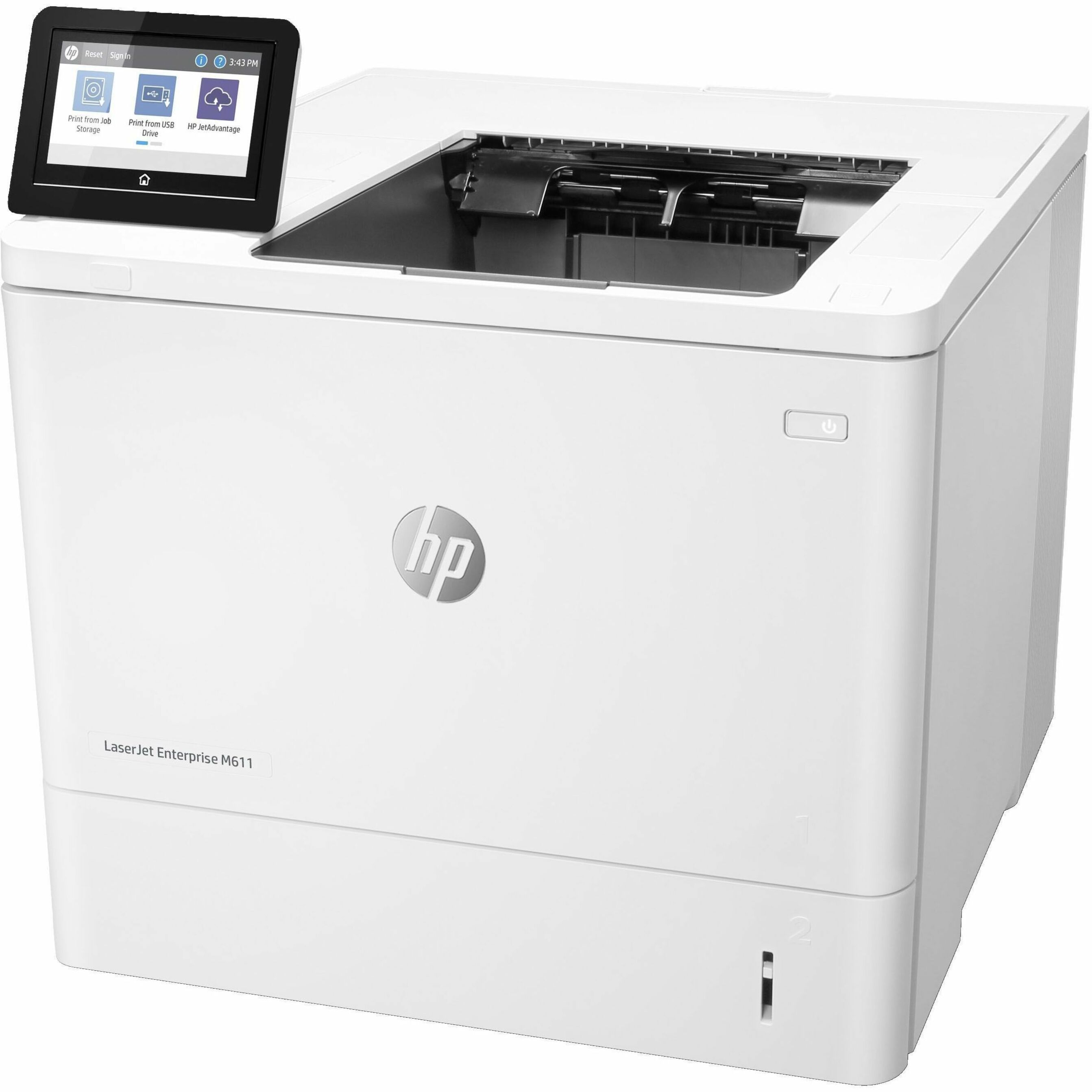 HP LaserJet Enterprise M611 M611dn Desktop Laser Printer - Monochrome - 65 ppm Mono - 1200 x 1200 dpi Print - Automatic Duplex Print - 650 Sheets Input - Ethernet - 275000 Pages Duty Cycle - Plain Paper Print - Gigabit Ethernet - USB — leftmaximum