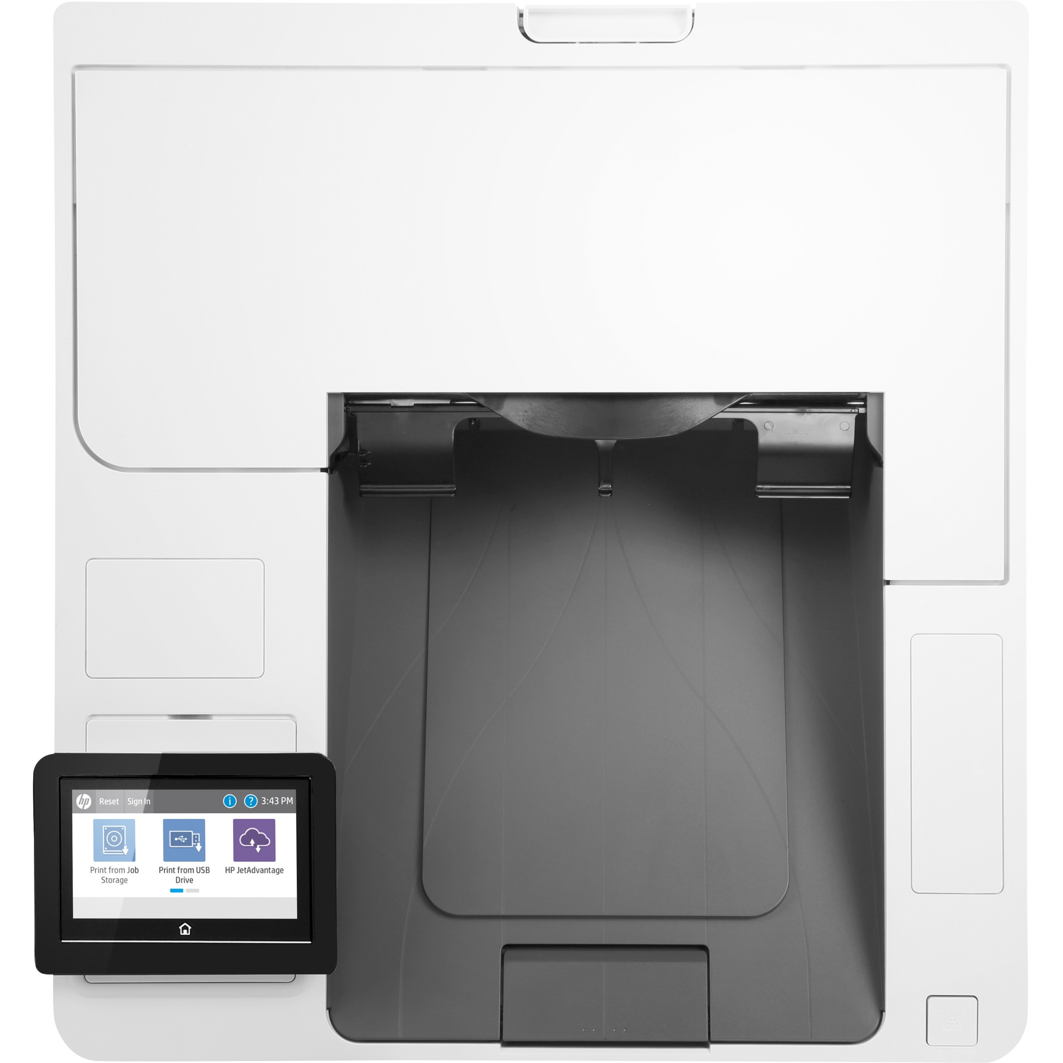HP LaserJet Enterprise M612 M612dn Desktop Laser Printer - Monochrome - 75 ppm Mono - 1200 x 1200 dpi Print - Automatic Duplex Print - 650 Sheets Input - Ethernet - 300000 Pages Duty Cycle - Plain Paper Print - Gigabit Ethernet - USB — top