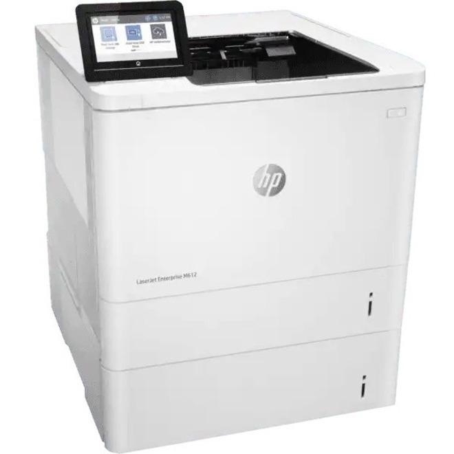 HP LaserJet Enterprise M612 M612x Desktop Laser Printer - Monochrome - 75 ppm Mono - 1200 x 1200 dpi Print - Automatic Duplex Print - 650 Sheets Input - Ethernet - Wireless LAN - HP ePrint, Apple AirPrint, Google Cloud Print, Mopria, Wi-Fi Direct - 300000 Pages Duty Cycle - Plain Paper Print - Gigabit Ethernet - USB — right
