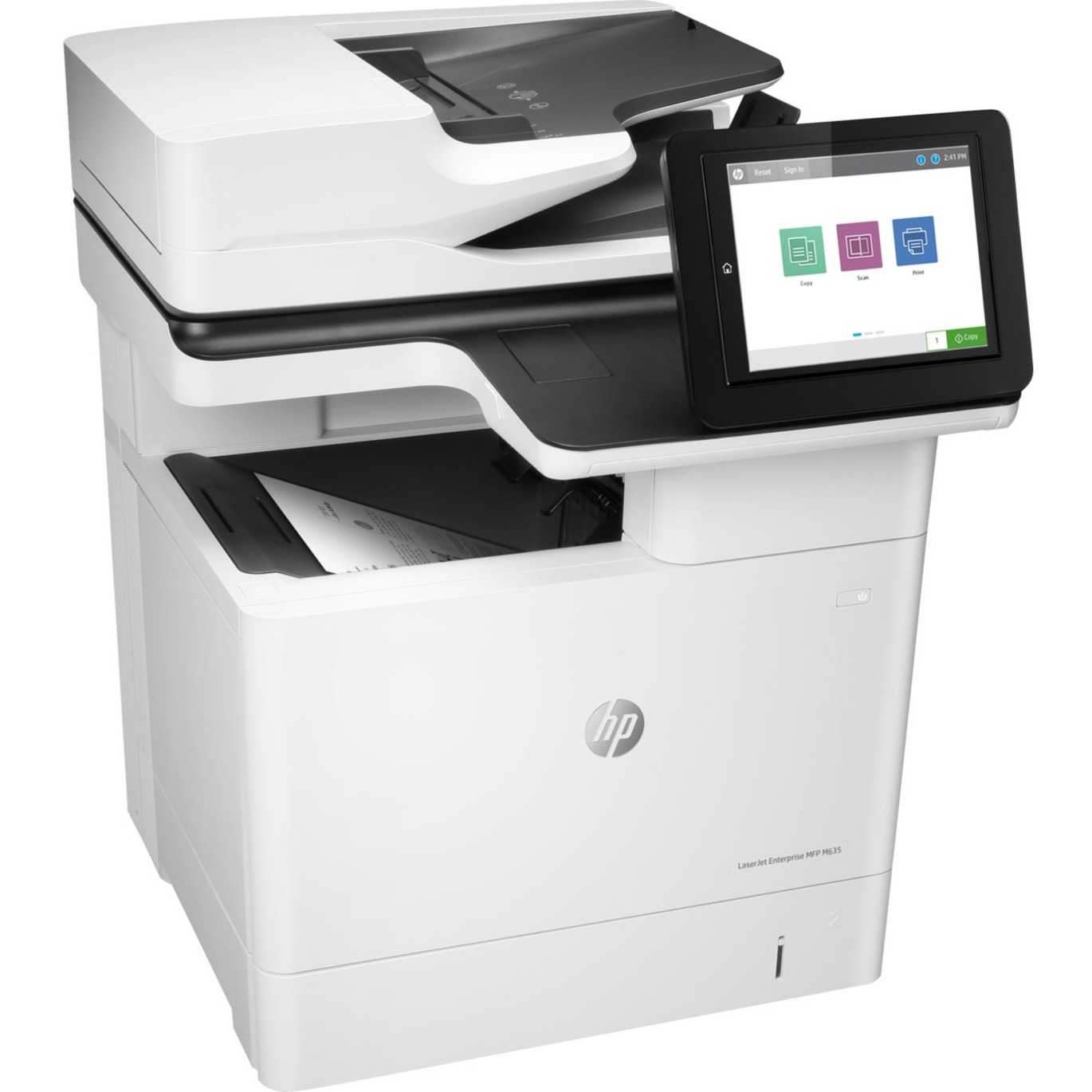 HP LaserJet M635 M635h Laser Multifunction Printer-Monochrome-Copier/Scanner-65 ppm Mono Print-1200x1200 Print-Automatic Duplex Print-300000 Pages Monthly-650 sheets Input-Color Scanner-600 Optical Scan-Gigabit Ethernet - Copier/Printer/Scanner - 65 ppm Mono Print - 1200 x 1200 dpi Print - Automatic Duplex Print - Up to 300000 Pages Monthly - 650 sheets Input - Color Scanner - 600 dpi Optical Scan - Gigabit Ethernet - USB - For Plain Paper Print