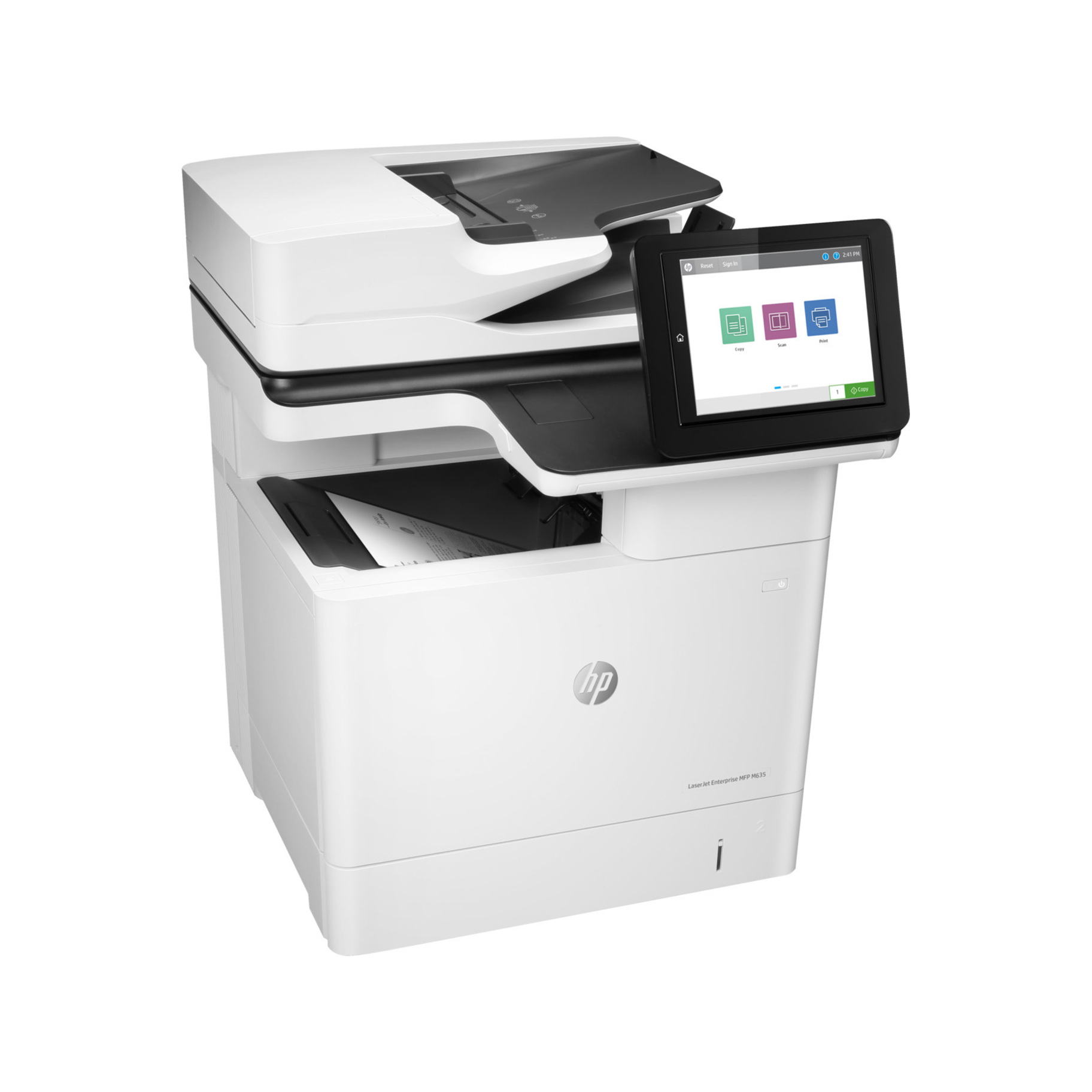 HP LaserJet M635 M635h Laser Multifunction Printer-Monochrome-Copier/Scanner-65 ppm Mono Print-1200x1200 Print-Automatic Duplex Print-300000 Pages Monthly-650 sheets Input-Color Scanner-600 Optical Scan-Gigabit Ethernet - Copier/Printer/Scanner - 65 ppm Mono Print - 1200 x 1200 dpi Print - Automatic Duplex Print - Up to 300000 Pages Monthly - 650 sheets Input - Color Scanner - 600 dpi Optical Scan - Gigabit Ethernet - USB - For Plain Paper Print