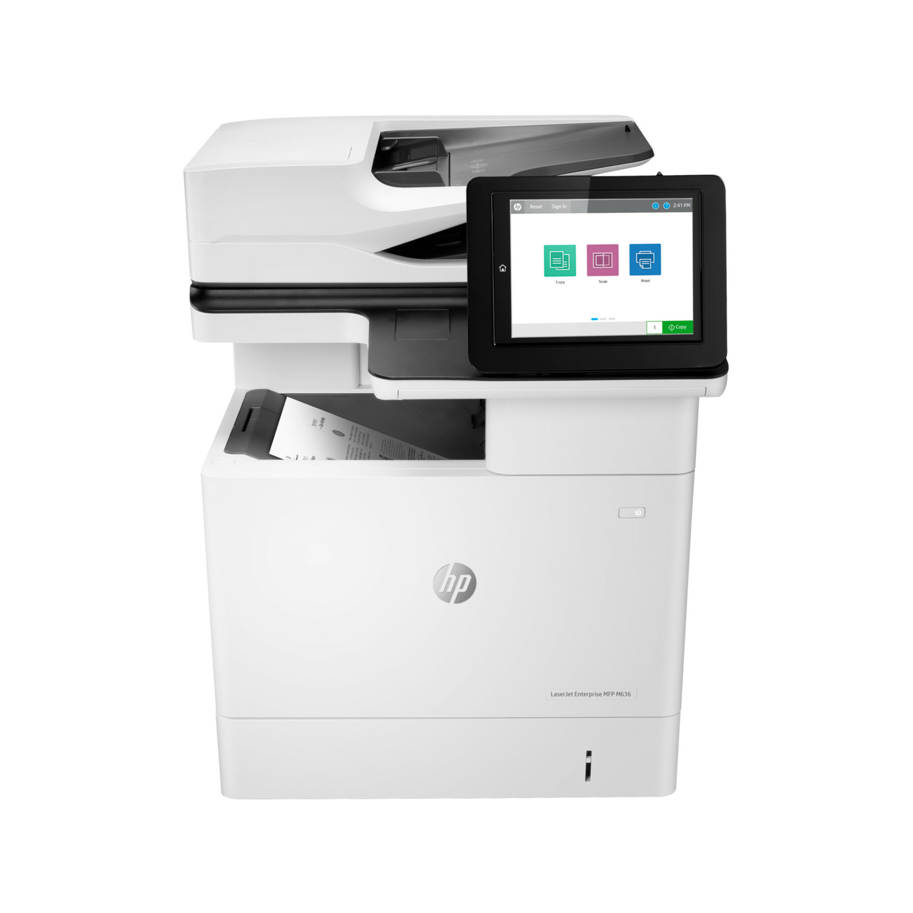 HP LaserJet M636fh Laser Multifunction Printer-Monochrome-Copier/Fax/Scanner-75 ppm Mono Print-1200x1200 Print-Automatic Duplex Print-300000 Pages Monthly-650 sheets Input-Color Scanner-600 Optical Scan-Monochrome Fax-Gigabit Ethernet - Copier/Fax/Printer/Scanner - 75 ppm Mono Print - 1200 x 1200 dpi Print - Automatic Duplex Print - Up to 300000 Pages Monthly - 650 sheets Input - Color Scanner - 600 dpi Optical Scan - Monochrome Fax - Gigabit Ethernet - USB - For Plain Paper Print