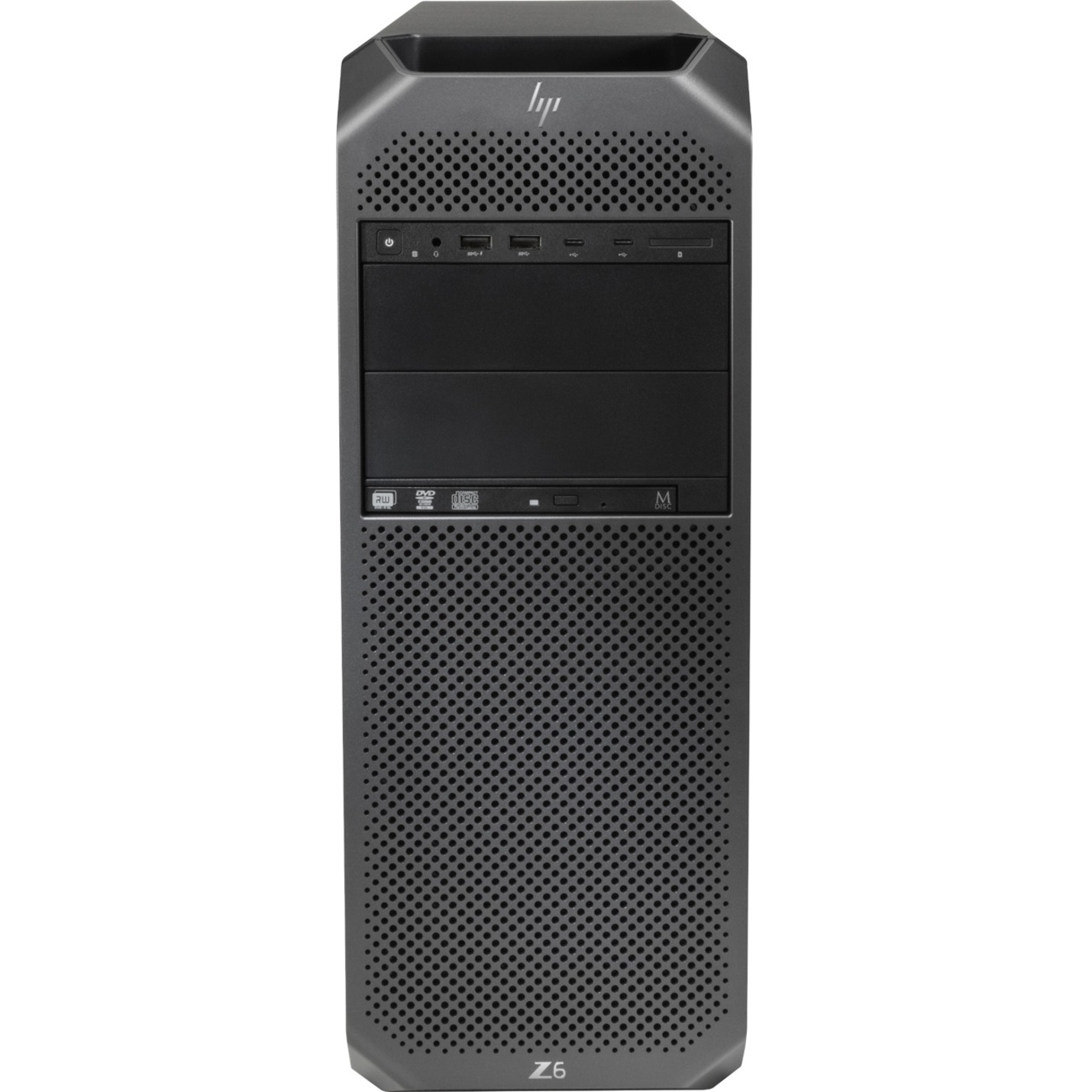 HP Z6 G4 Workstation - Xeon Silver 4208 - 32 GB - 512 GB SSD - Tower - Black - Serial ATA/600 Controller - 0, 1, 5, 10 RAID Levels - Intel Optane Memory Ready - Gigabit Ethernet — front
