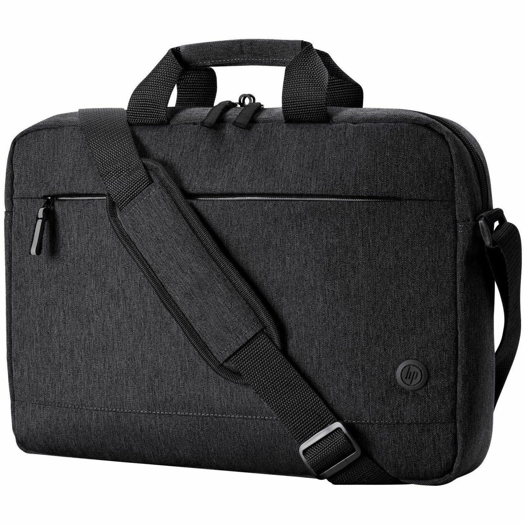 HP Prelude Pro Carrying Case (Briefcase) for 15.6" Notebook - Black - Water Resistant, Bump Resistant, Scrape Resistant - Fabric Body - Shoulder Strap, Luggage Strap - 11.3" Height x 16" Width x 2.8" Depth