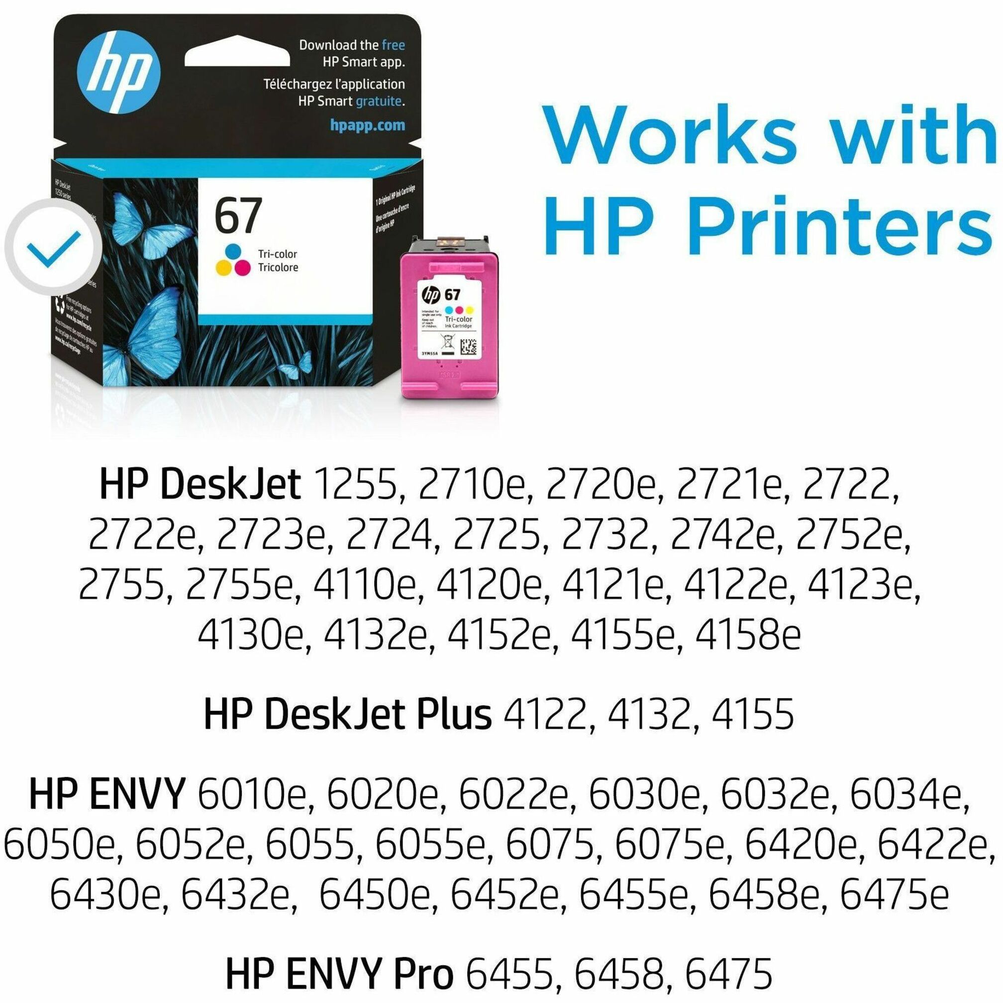 HP 67 Original Inkjet Ink Cartridge - Tri-color - 1 Each - 100 Pages — alternate image2