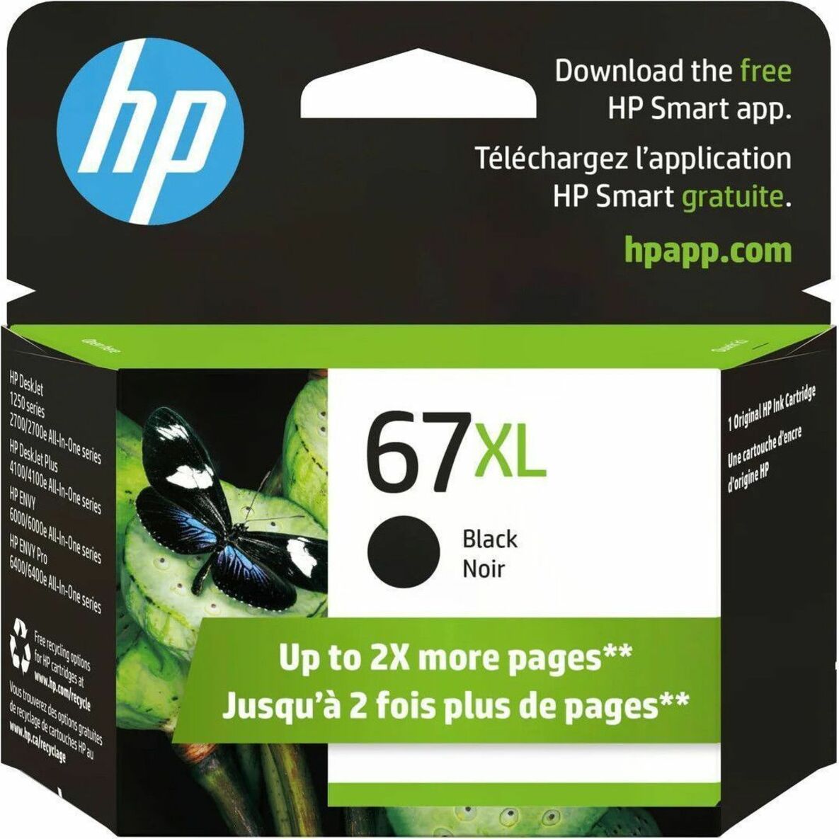 HP 67XL Original High Yield Inkjet Ink Cartridge