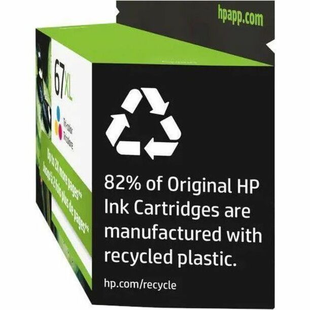HP 67XL Original High Yield Inkjet Ink Cartridge - Tri-color - 1 Pack - 240 Pages — alternate image2