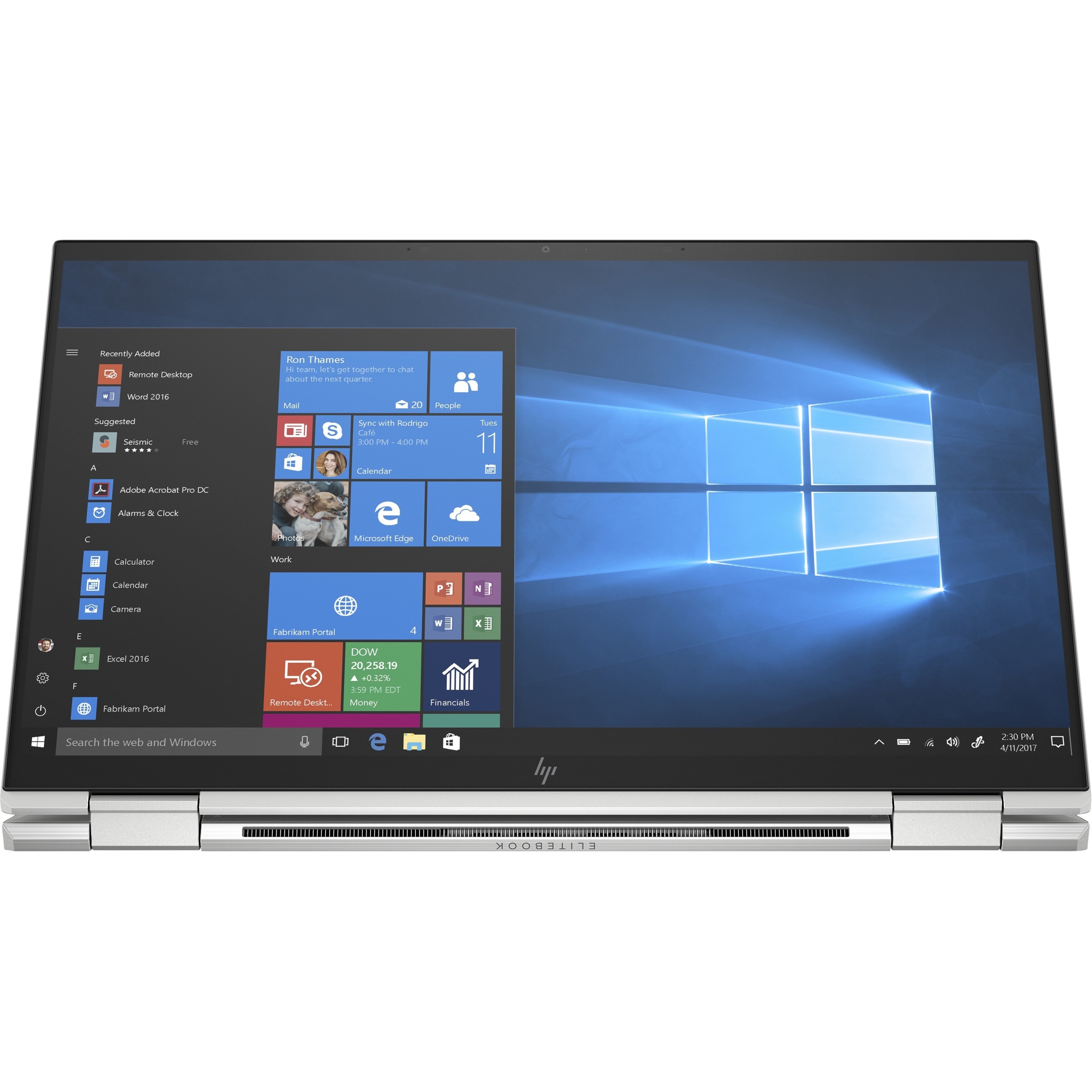 HP EliteBook x360 1040 G7 14" Touchscreen Convertible 2 in 1 Notebook - Intel Core i7 10th Gen i7-10610U - 16 GB - 256 GB SSD - English Keyboard - Intel HD Graphics Premium - In-plane Switching (IPS) Technology, BrightView — alternate image1